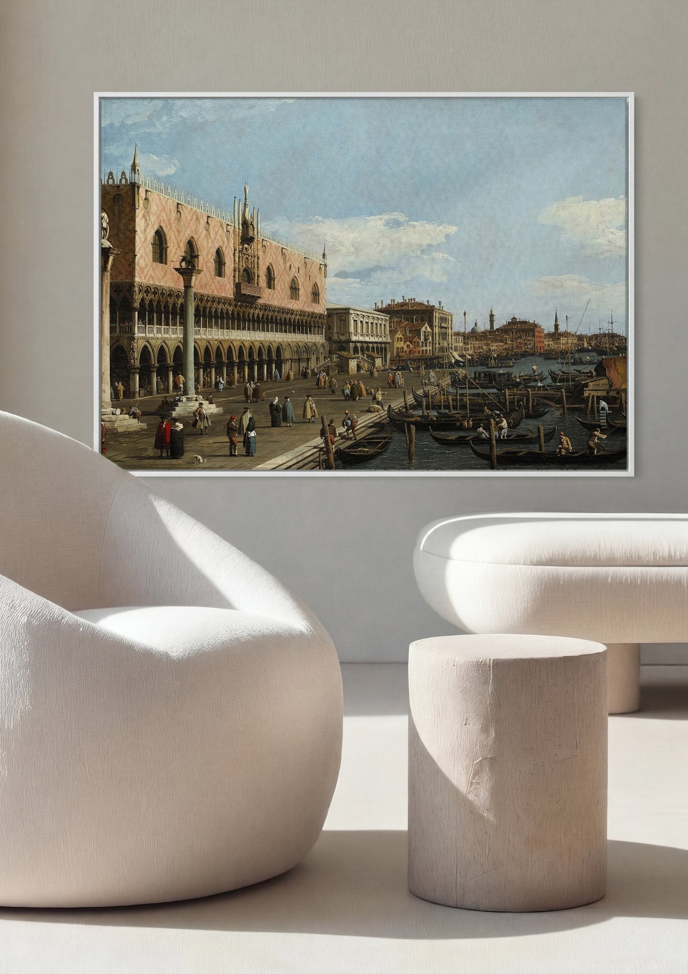 Quadro Decorativo A Praça de São Marcos, Veneza - Canaletto em ambiente decorado
