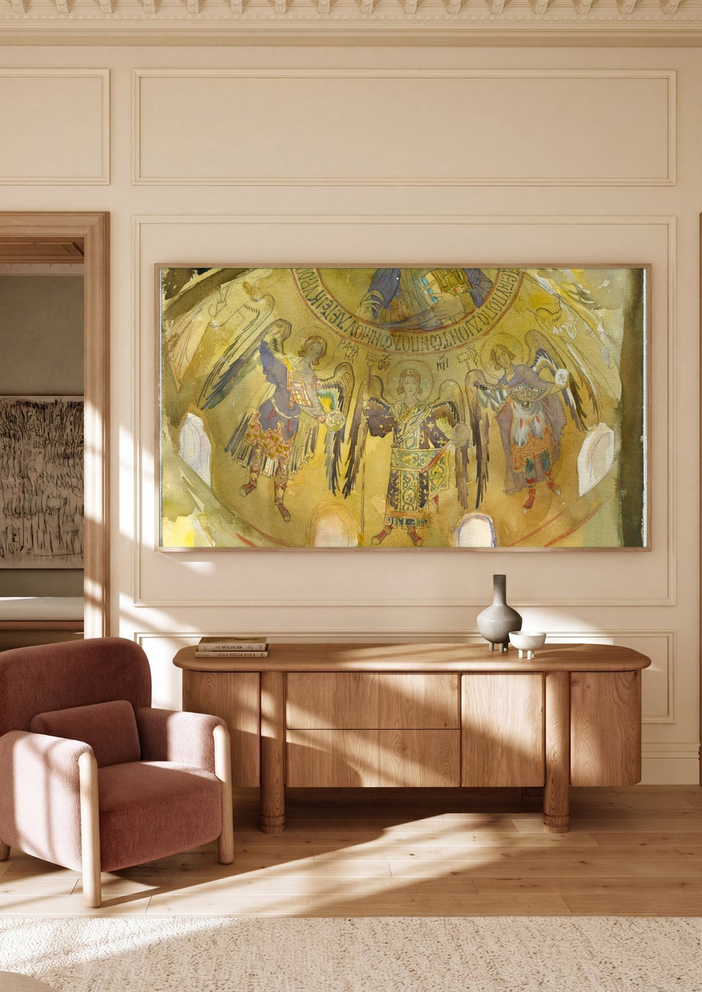 Quadro Decorativo Estudos para Mosaicos Bizantinos - Sargent em ambiente decorado
