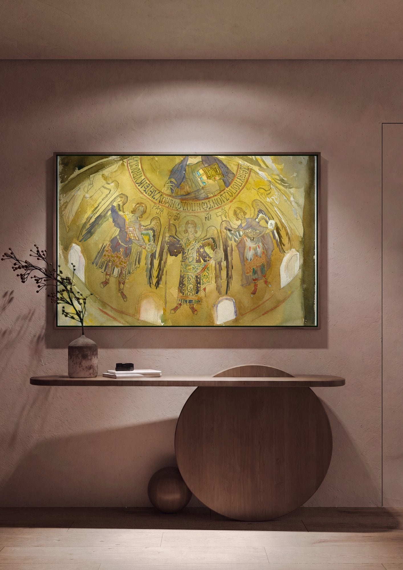 Quadro Decorativo Estudos para Mosaicos Bizantinos - Sargent em ambiente decorado