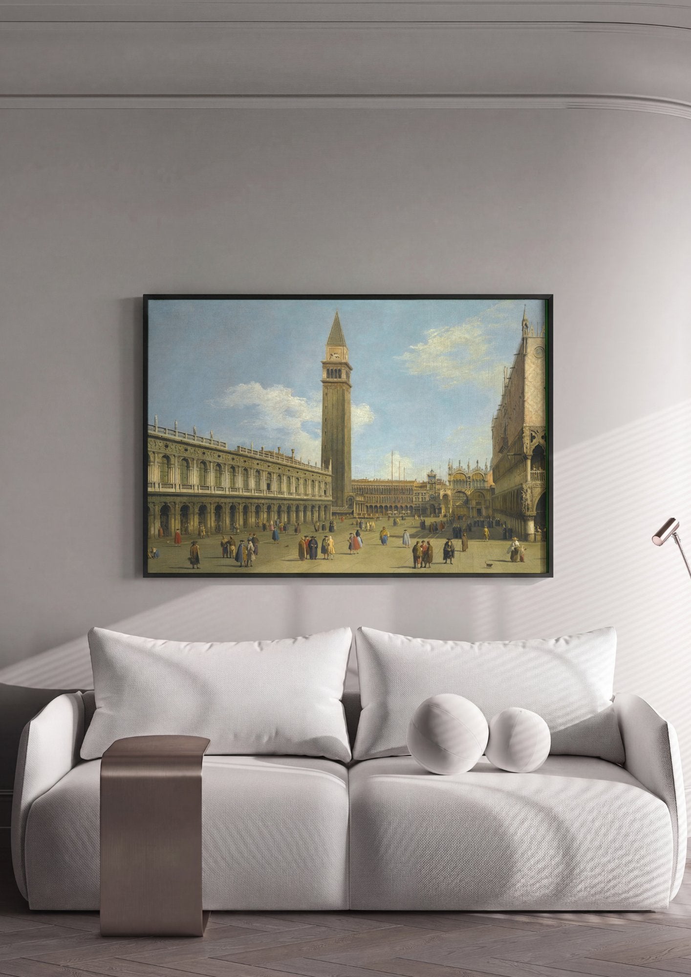 Quadro Decorativo A Praca de Sao Marcos - Canaletto em ambiente decorado