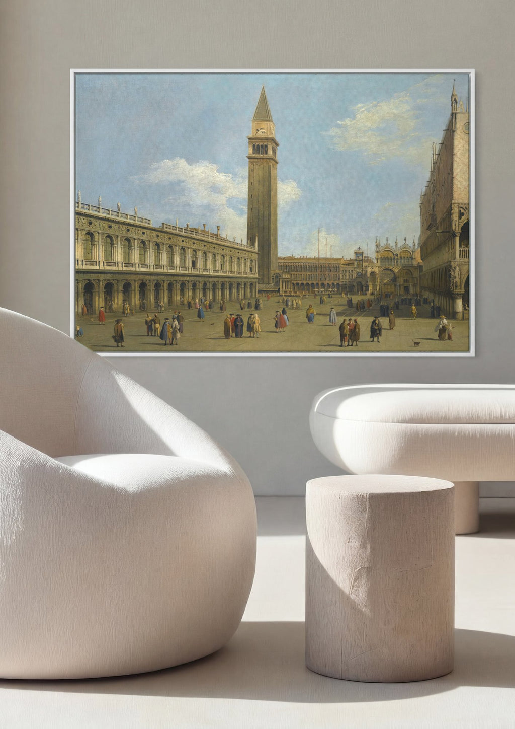Quadro Decorativo A Praca de Sao Marcos - Canaletto em ambiente decorado