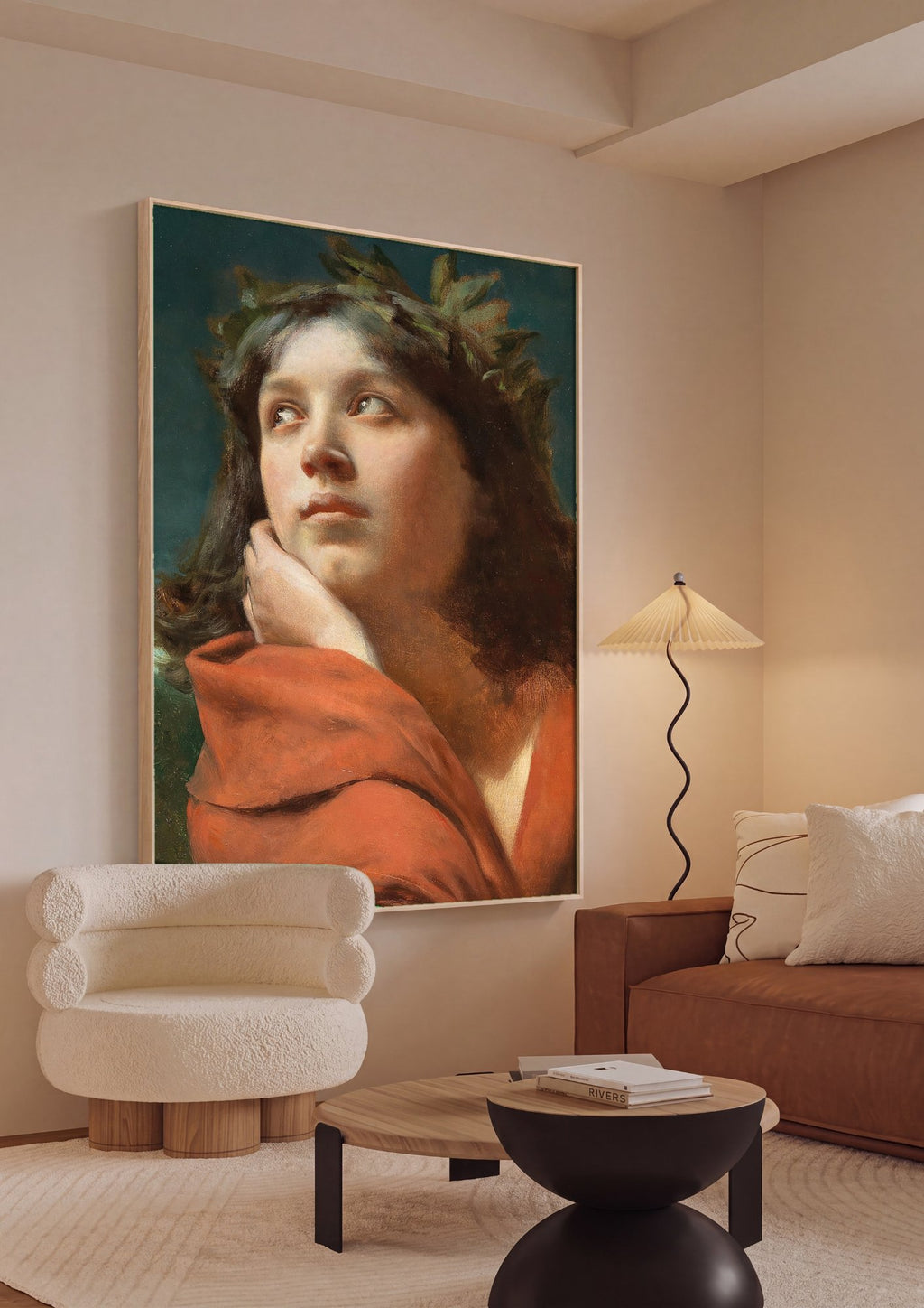 Quadro Decorativo A Poetisa - Wladyslaw Czachórski em ambiente decorado