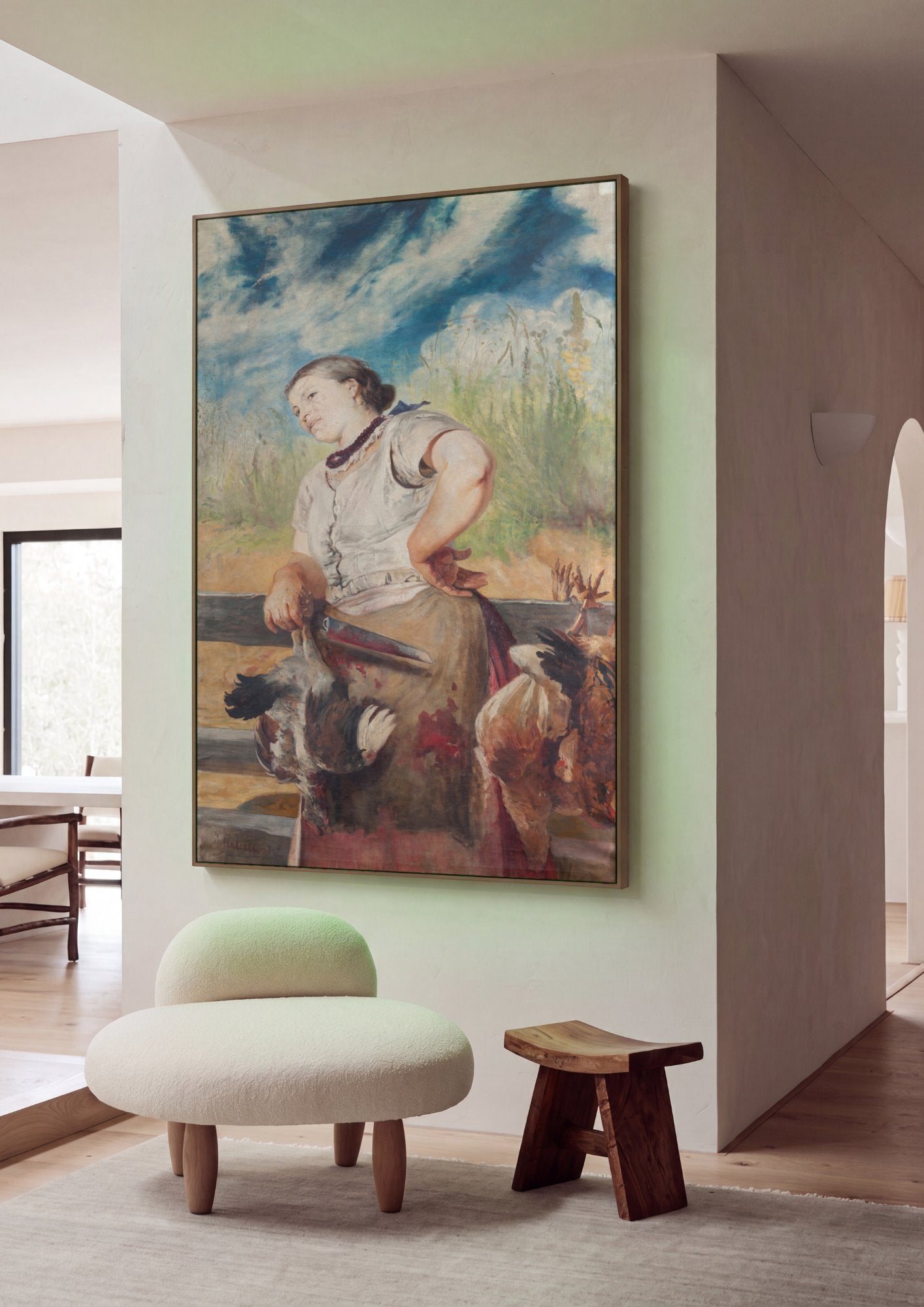 Quadro Decorativo A Matanca - Jacek Malczewski em ambiente decorado