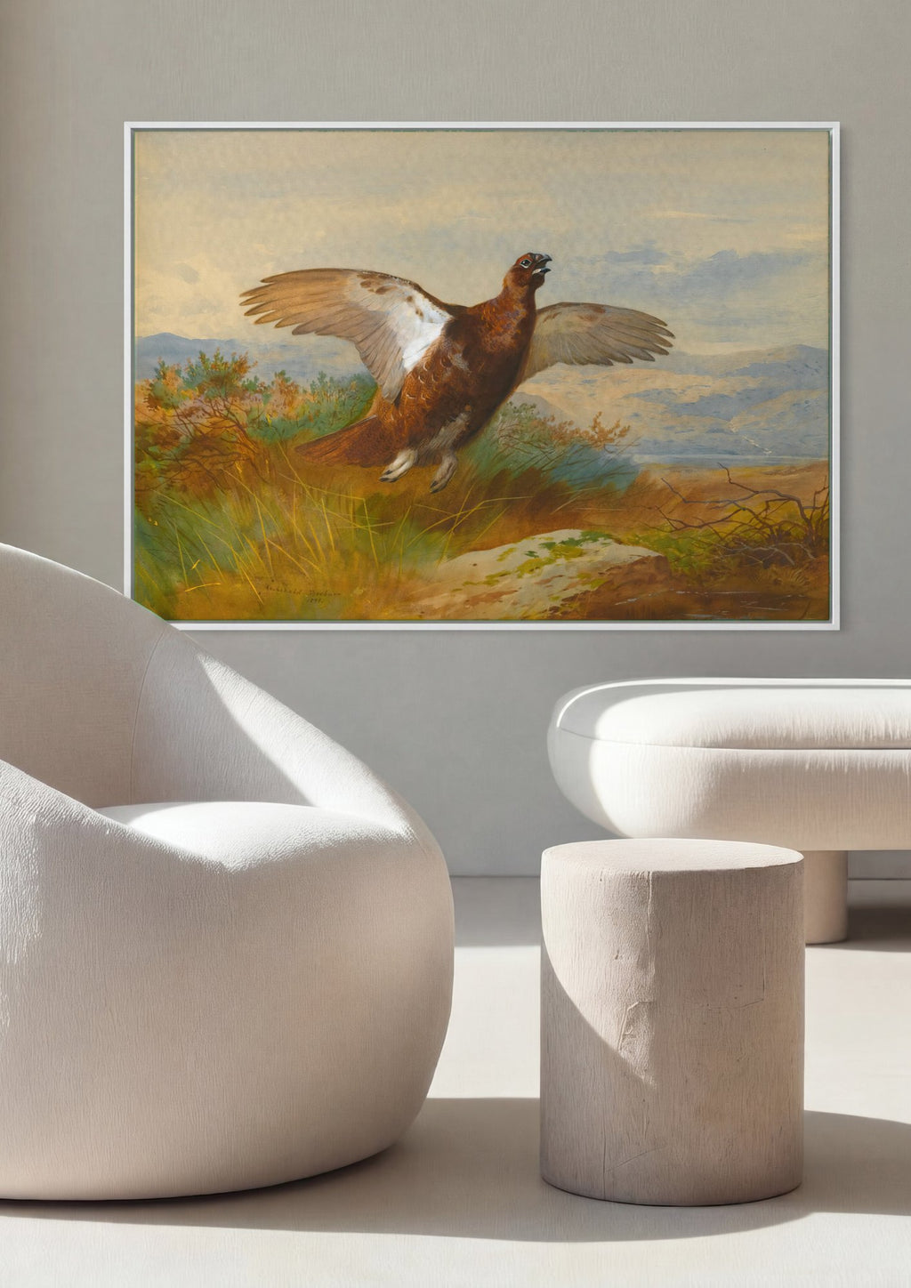 Quadro Decorativo Aves em Voo - Archibald Thorburn | quadro emoldurado na parede