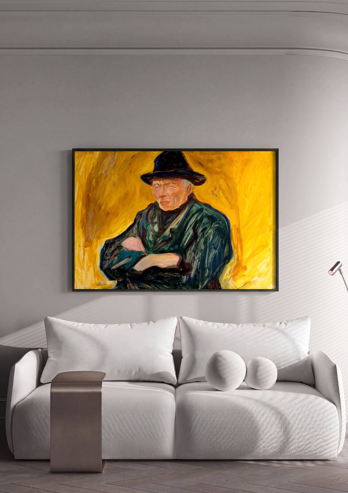 Quadro Decorativo Retrato de um Homem - Edvard Munch | quadro emoldurado na parede