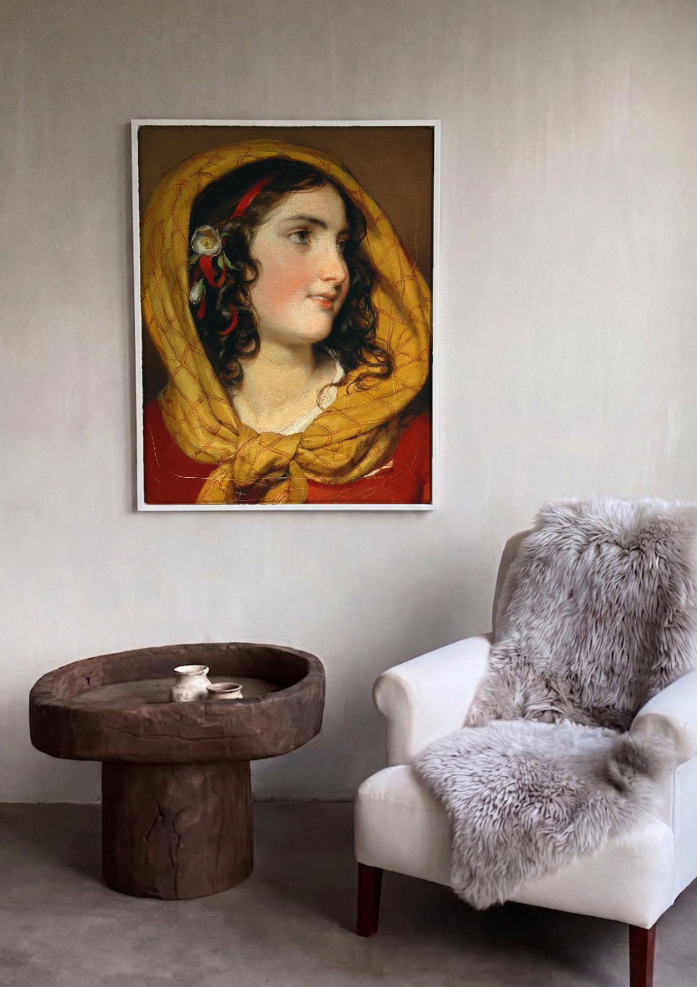 Quadro Decorativo A Jovem Oriental - Friedrich Von Amerling | quadro emoldurado na parede