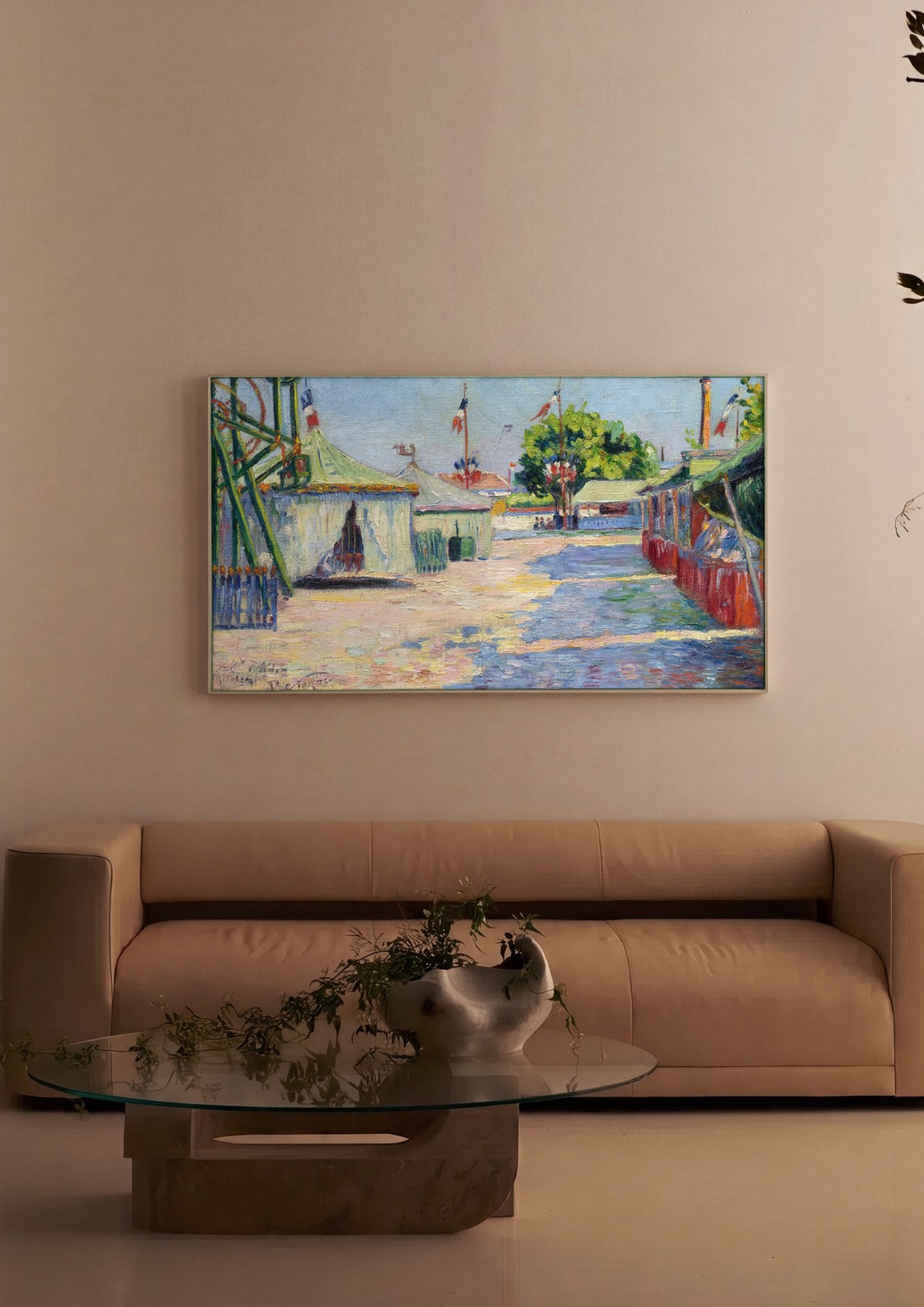 Quadro Decorativo A Feira de Saint-Cloud - Paul Signac | quadro emoldurado na parede