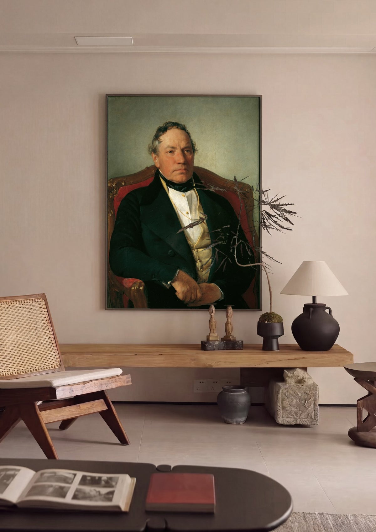 Quadro Decorativo Retrato de Homem - Friedrich von Amerling | quadro emoldurado na parede