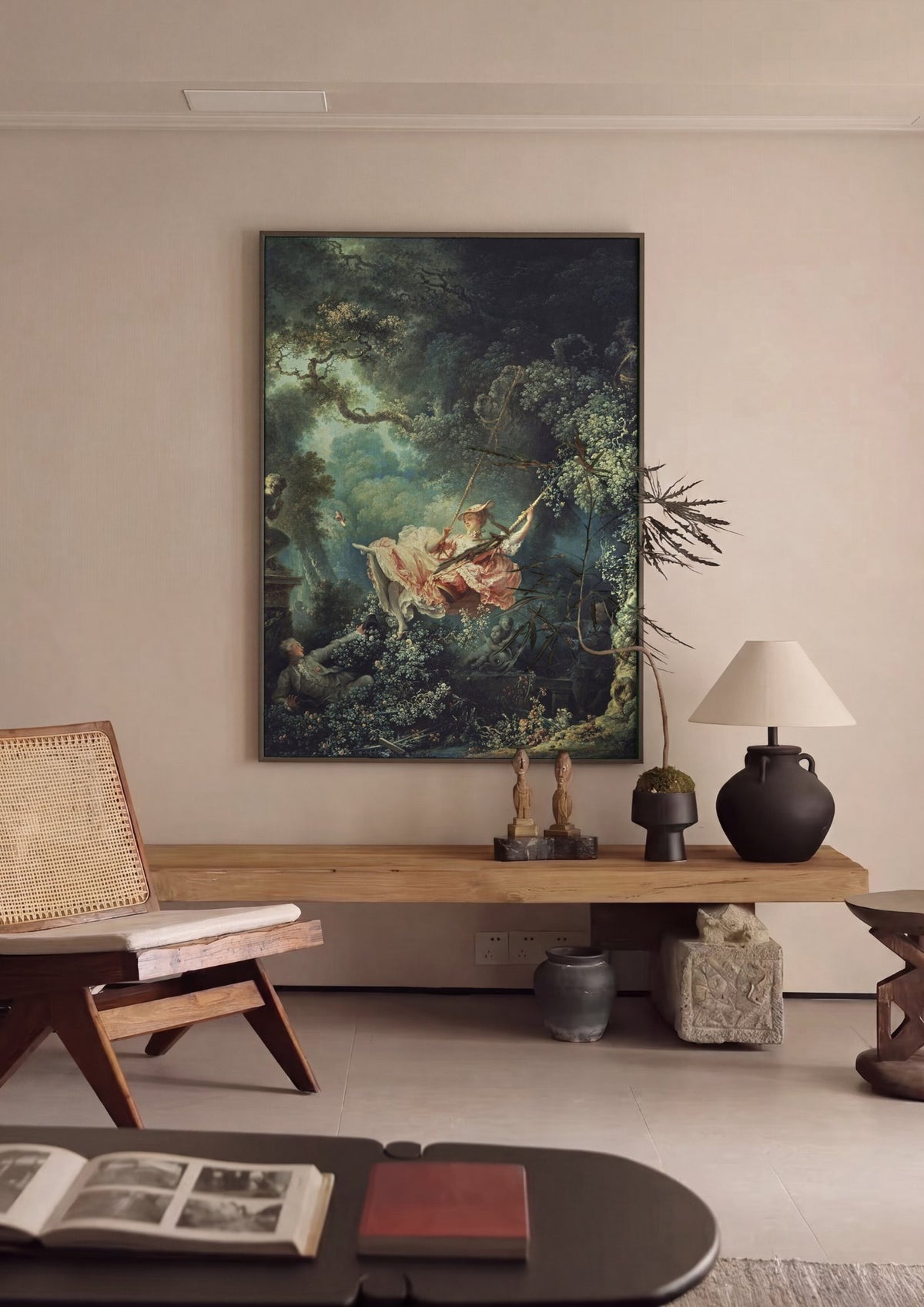 Quadro Decorativo O Balanço - Fragonard | quadro emoldurado na parede