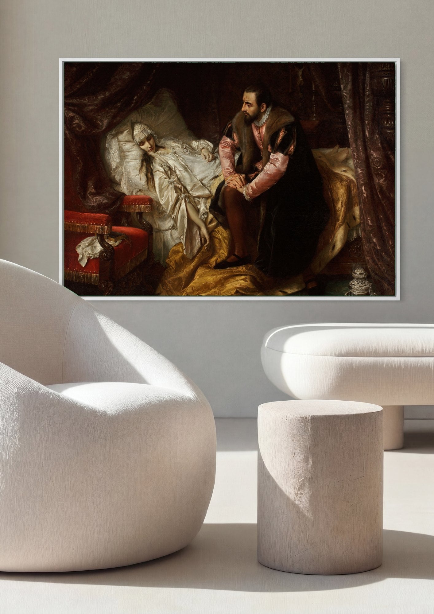Quadro Decorativo A Morte de Barbara Radziwill - Simmler | quadro emoldurado na parede