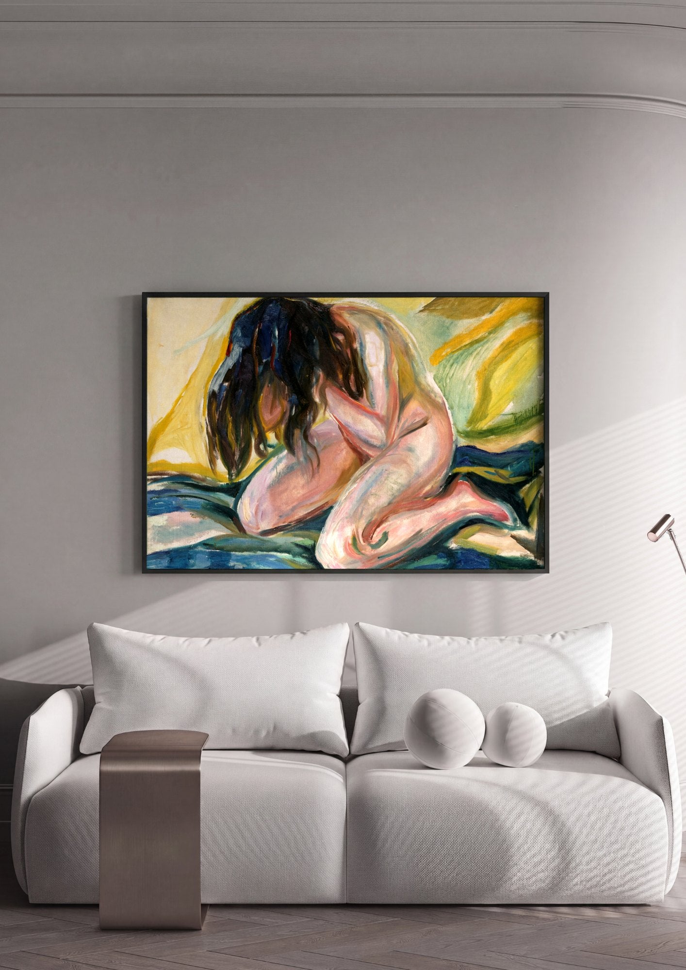 Quadro Decorativo A Mulher Chora - Edvard Munch | quadro emoldurado na parede