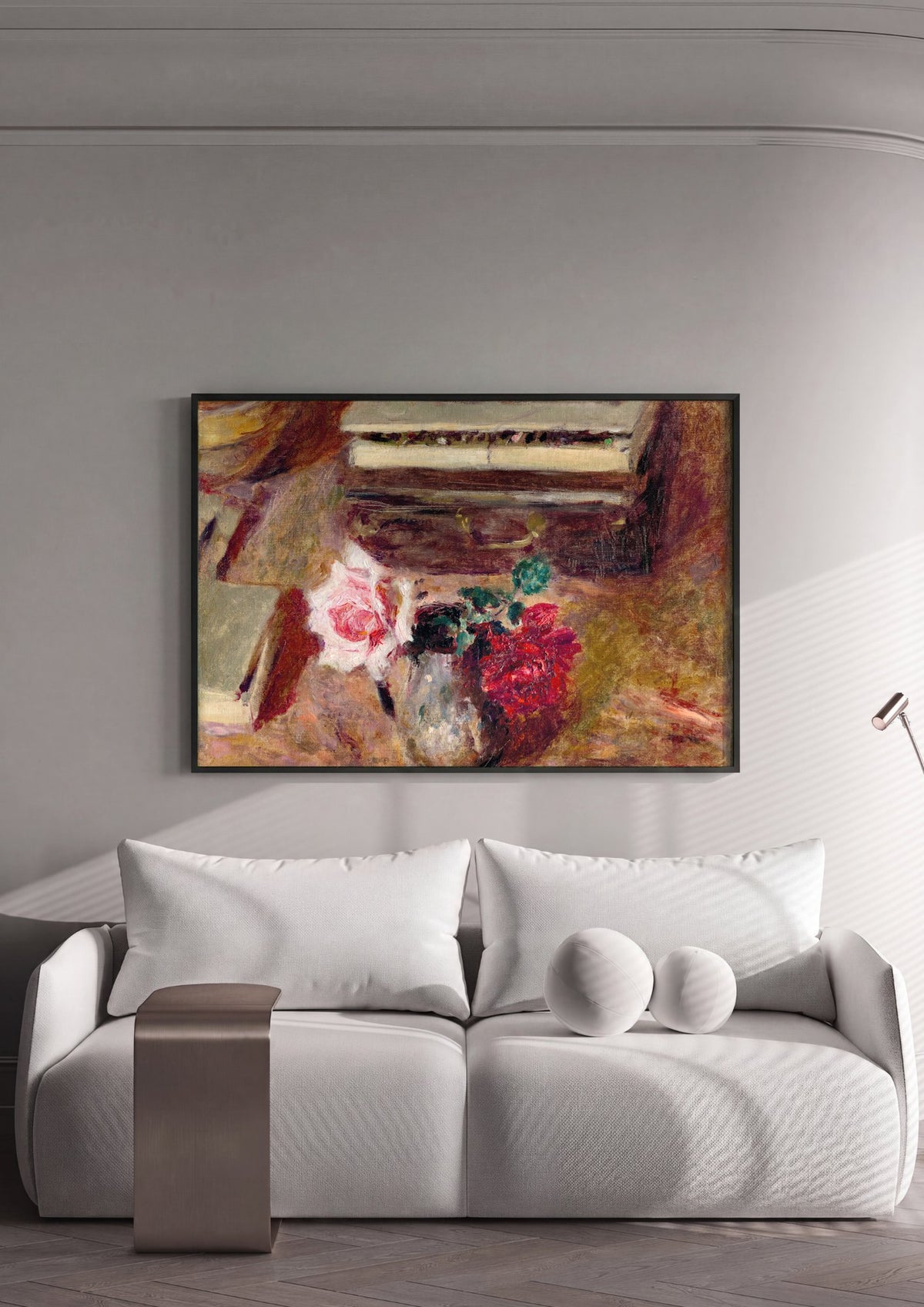 Quadro Decorativo Rosas e Piano - Vuillard | quadro emoldurado na parede