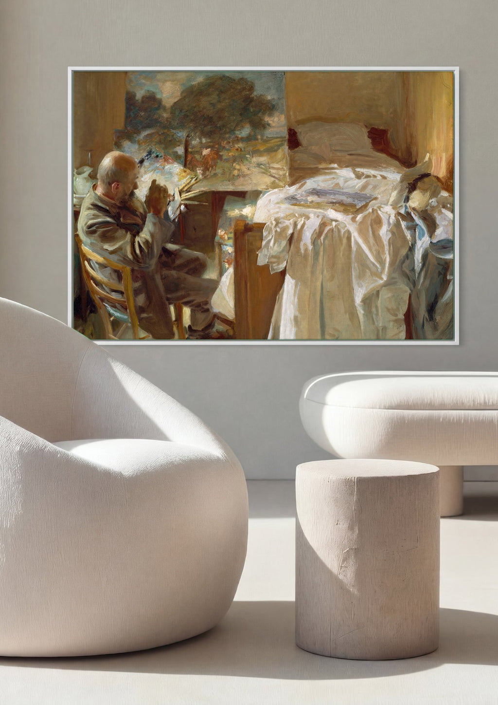 Quadro Decorativo 'O Artista em Seu Estúdio' - John Singer Sargent | quadro emoldurado na parede