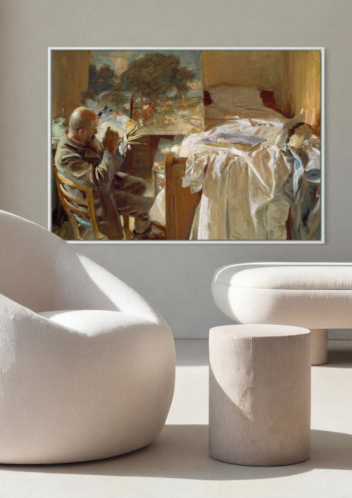 Quadro Decorativo 'O Artista em Seu Estúdio' - John Singer Sargent | quadro emoldurado na parede