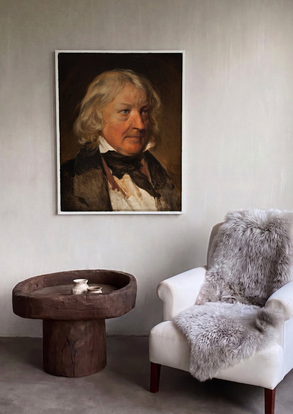 Quadro Decorativo Retrato de Homem - Friedrich Von Amerling | quadro emoldurado na parede