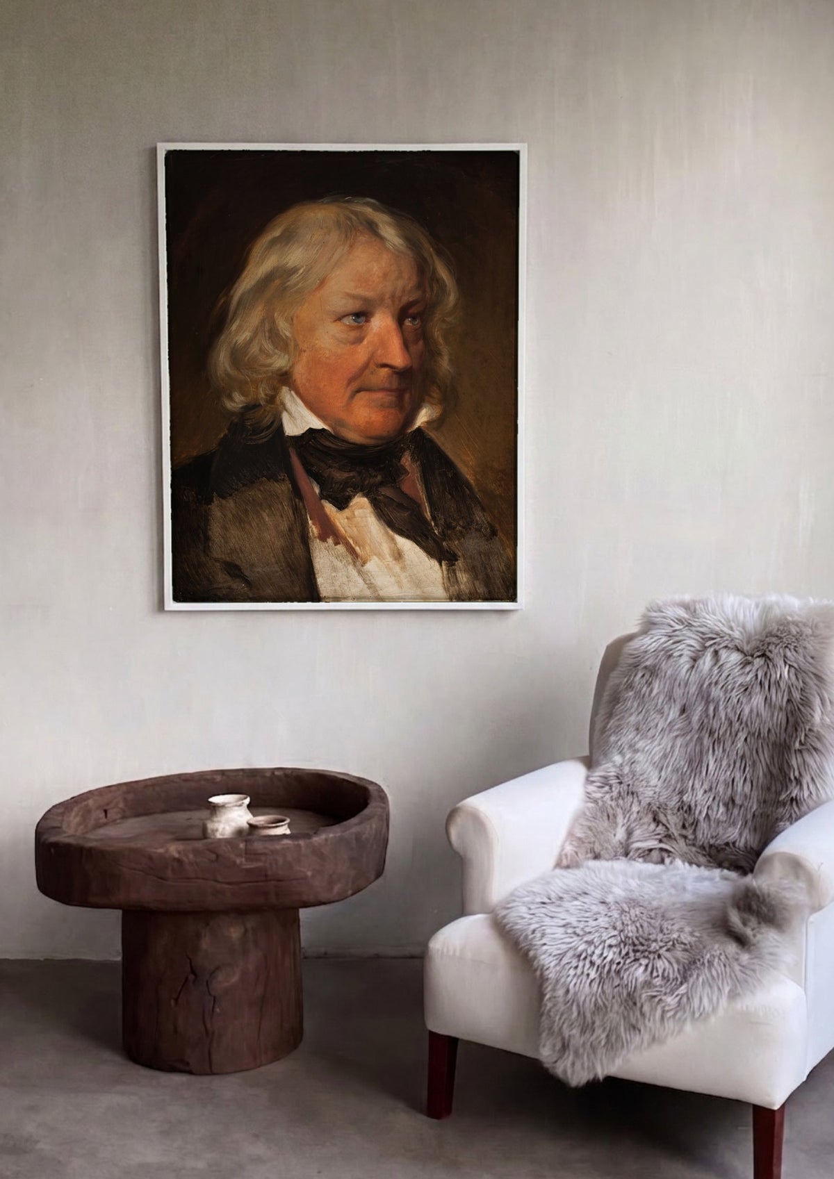 Quadro Decorativo Retrato de Homem - Friedrich Von Amerling | quadro emoldurado na parede