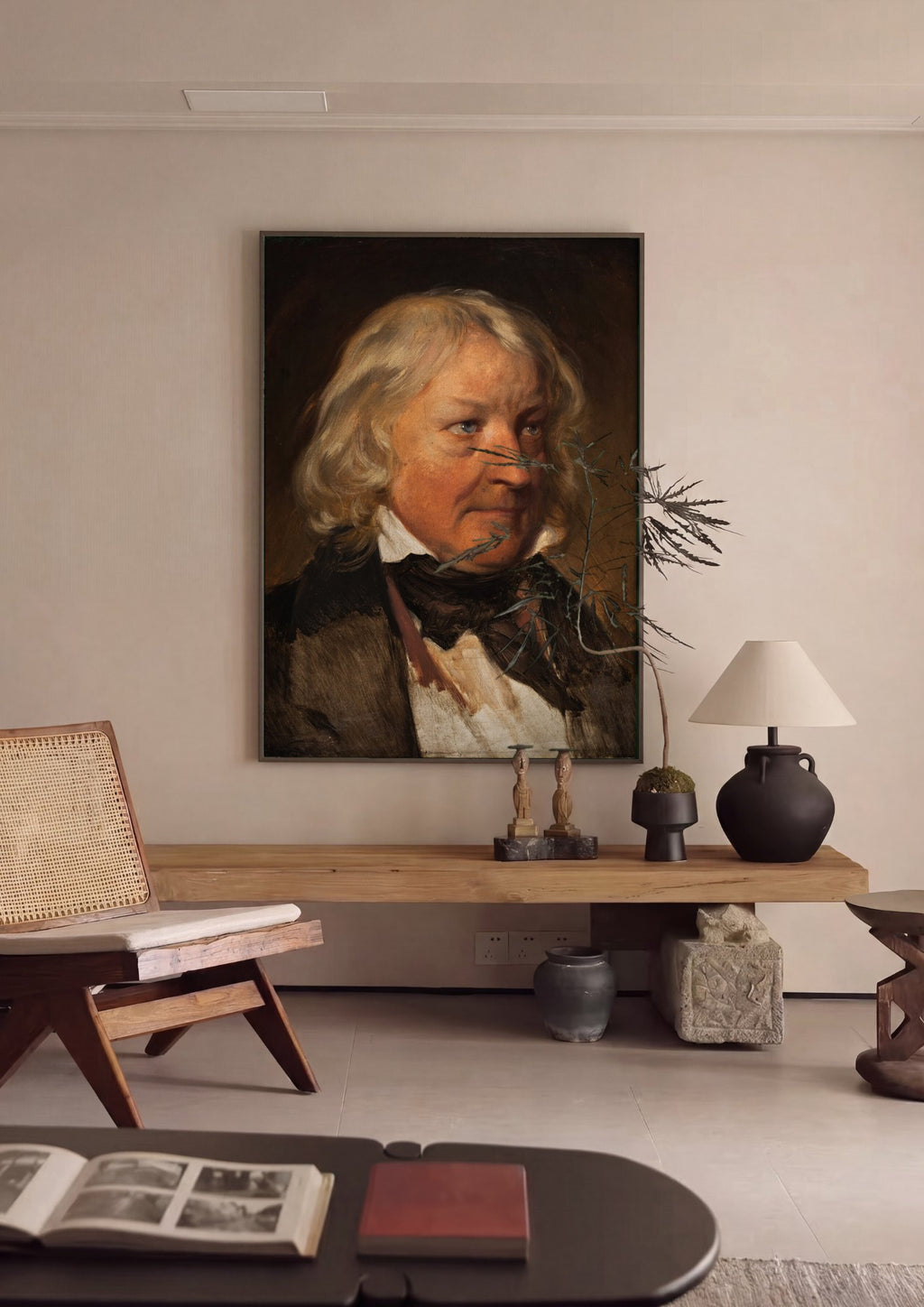 Quadro Decorativo Retrato de Homem - Friedrich Von Amerling | quadro emoldurado na parede