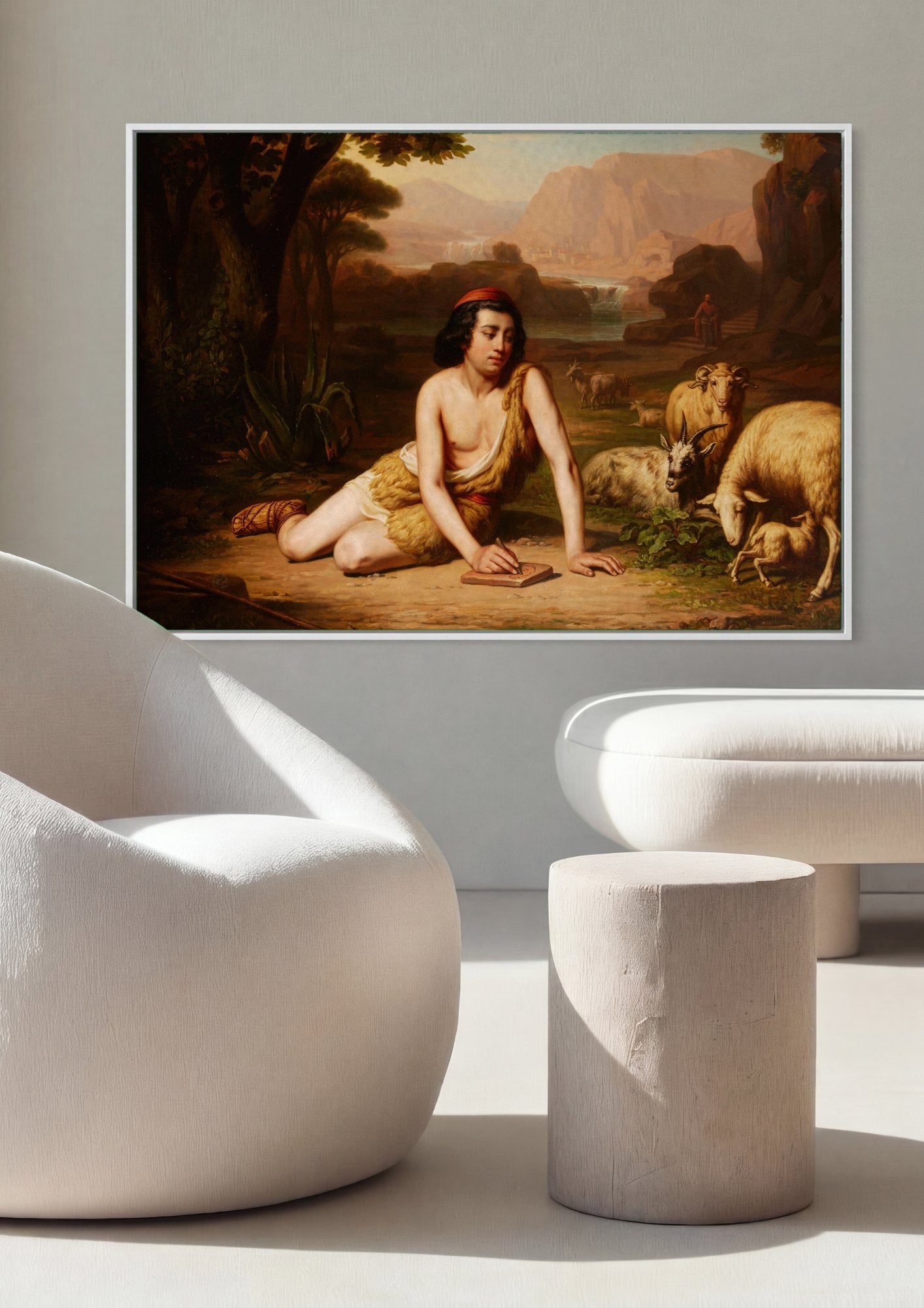 Quadro Decorativo Jovem Pastor - Godward | quadro emoldurado na parede