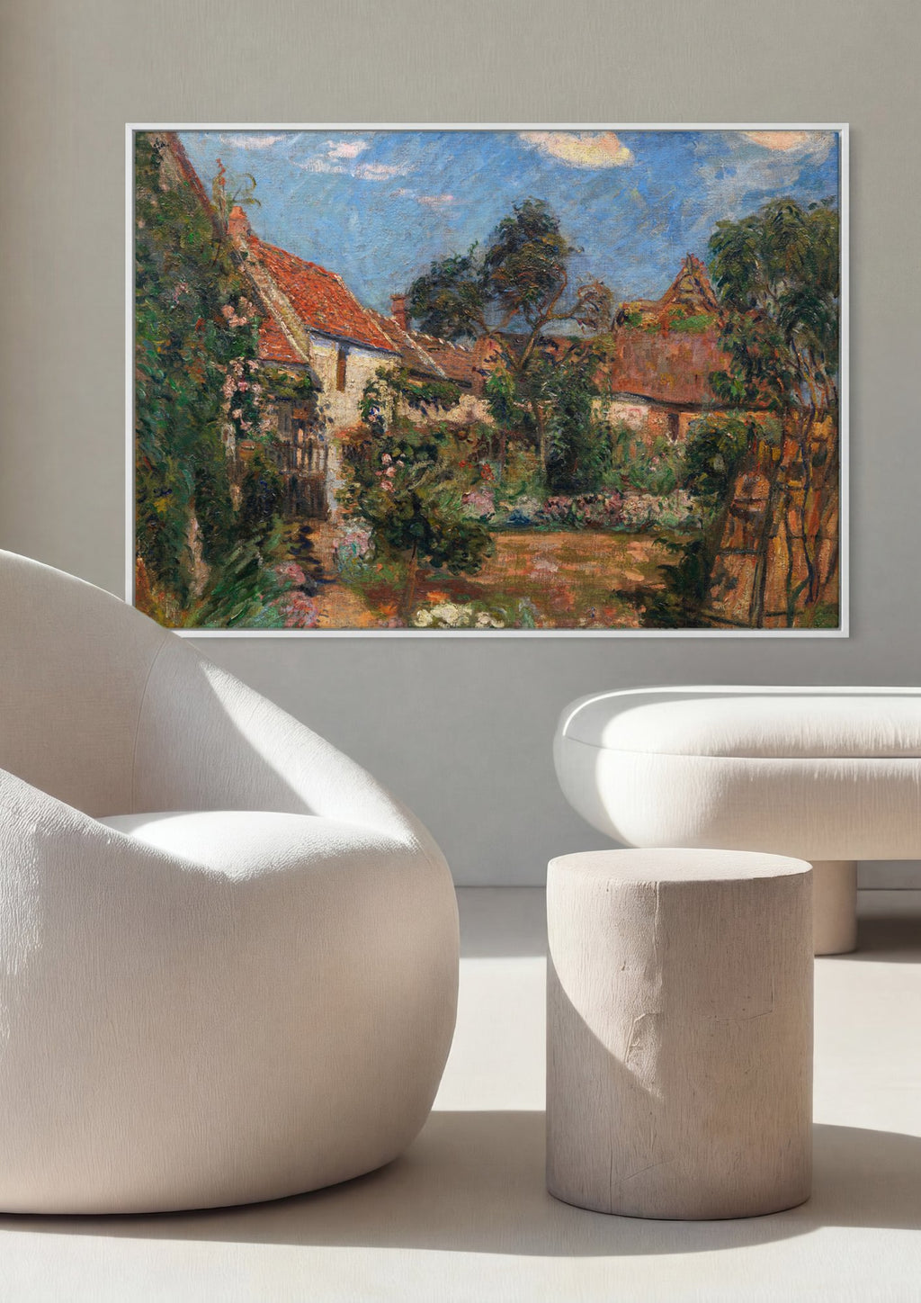 Quadro Decorativo Campo Francês - Armand Guillaumin em ambiente decorado
