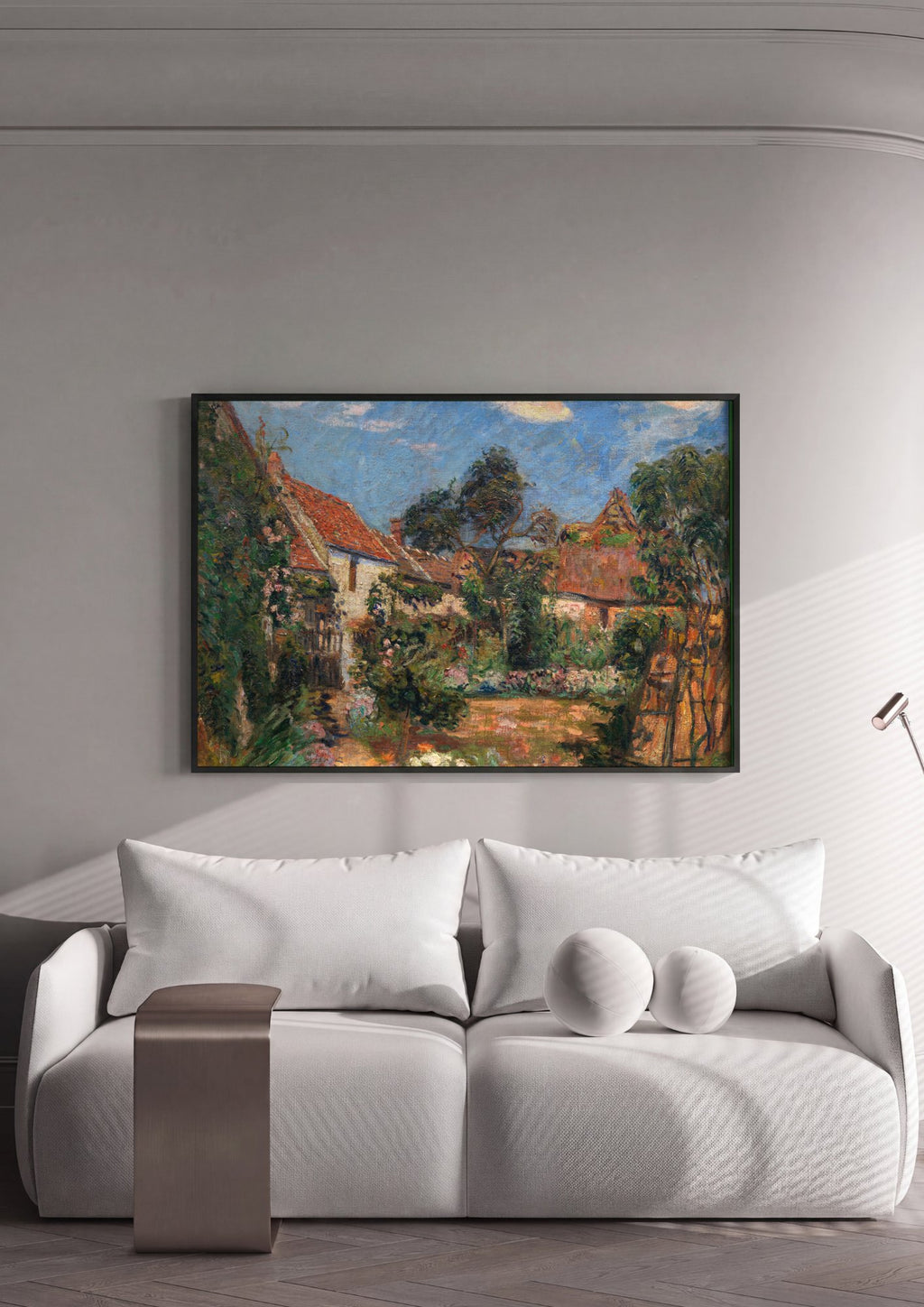 Quadro Decorativo Campo Francês - Armand Guillaumin em ambiente decorado