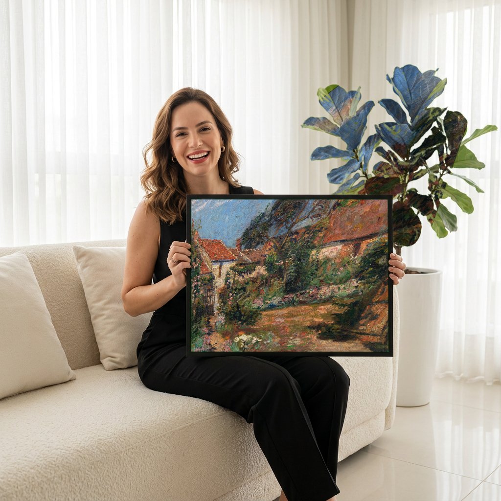 Quadro Decorativo Campo Francês - Armand Guillaumin com modelo em ambiente