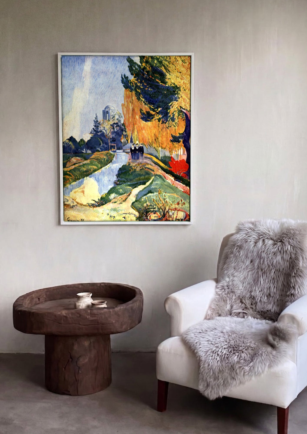 Quadro Decorativo A Lagoa de Vaugirard - Gauguin em ambiente decorado