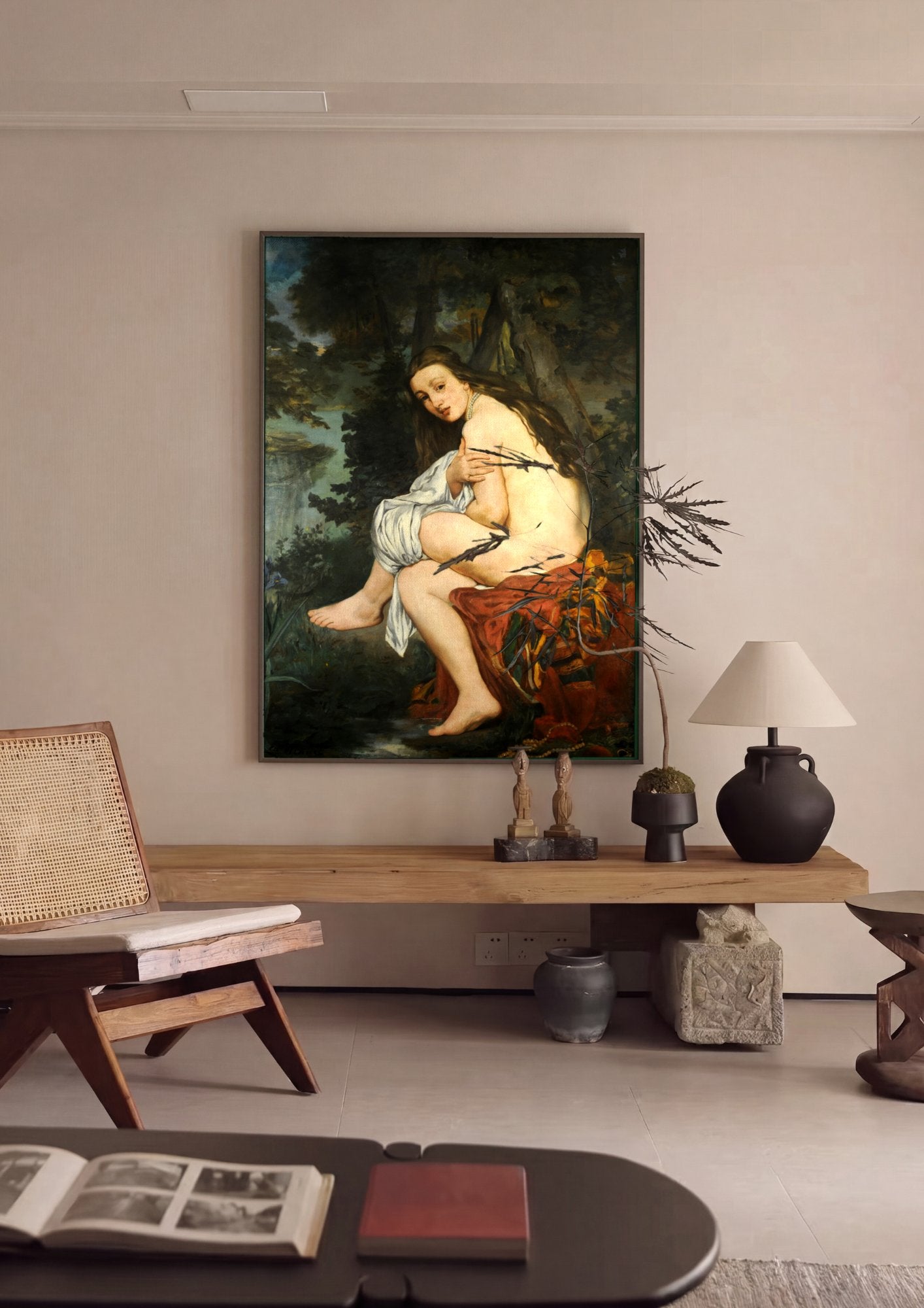 Quadro Decorativo Nua com Iris - Edouard Manet em ambiente decorado