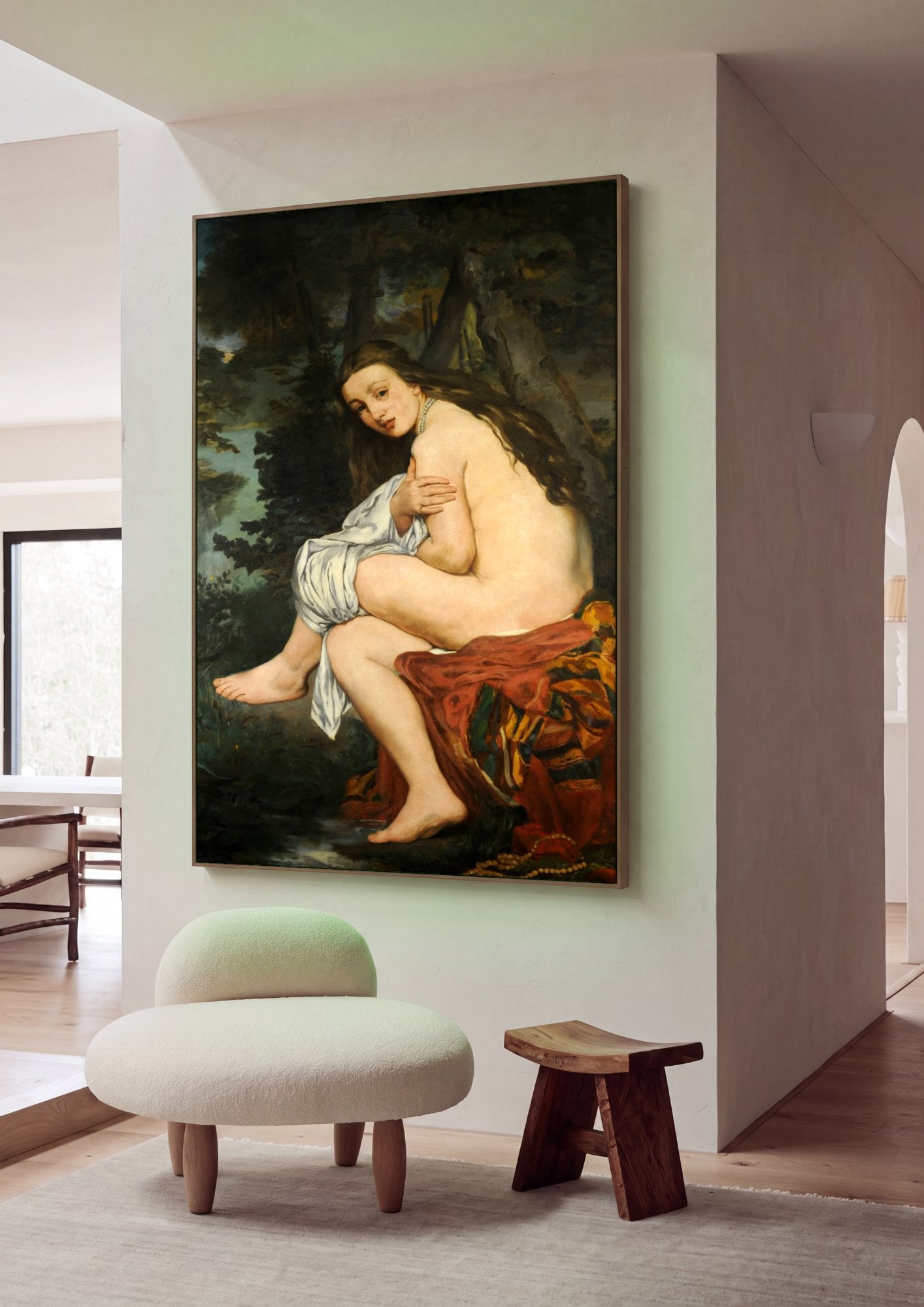 Quadro Decorativo Nua com Iris - Edouard Manet em ambiente decorado