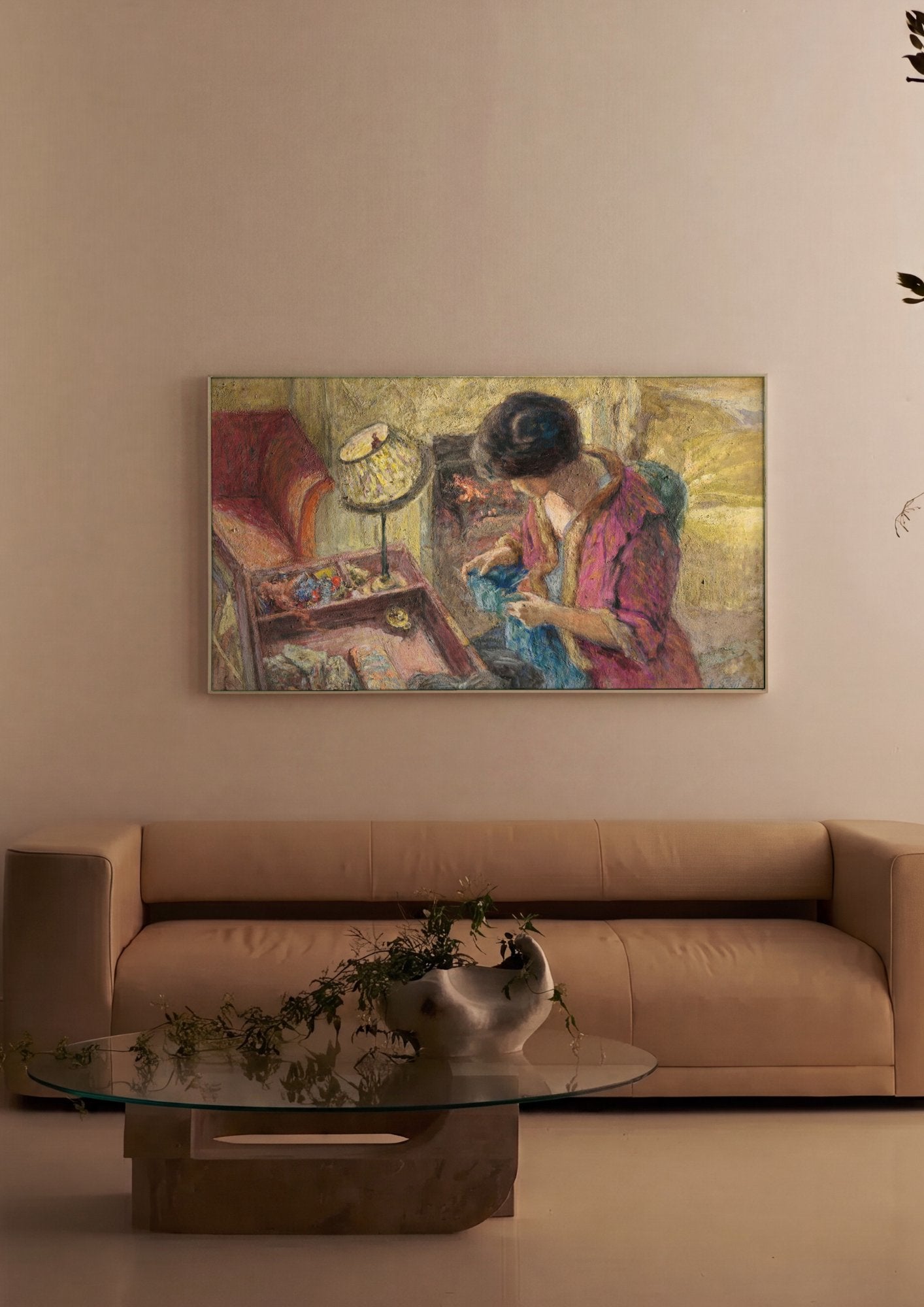 Quadro Decorativo A Costureira - Édouard Vuillard em ambiente decorado