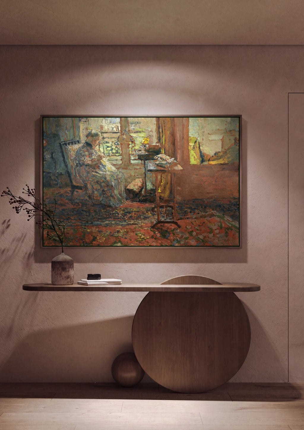 Quadro Decorativo A Costureira - Édouard Vuillard em ambiente decorado