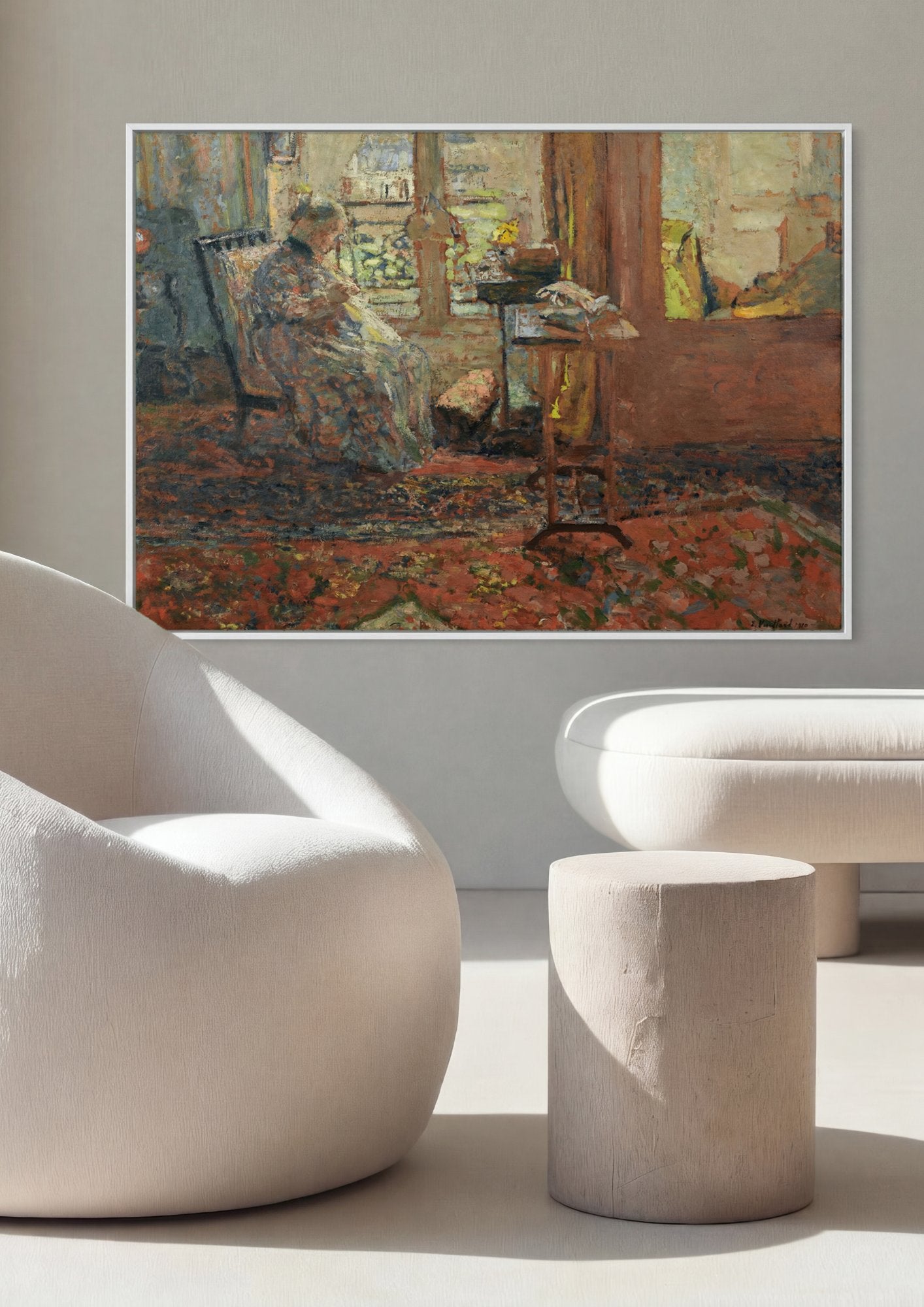 Quadro Decorativo A Costureira - Édouard Vuillard em ambiente decorado