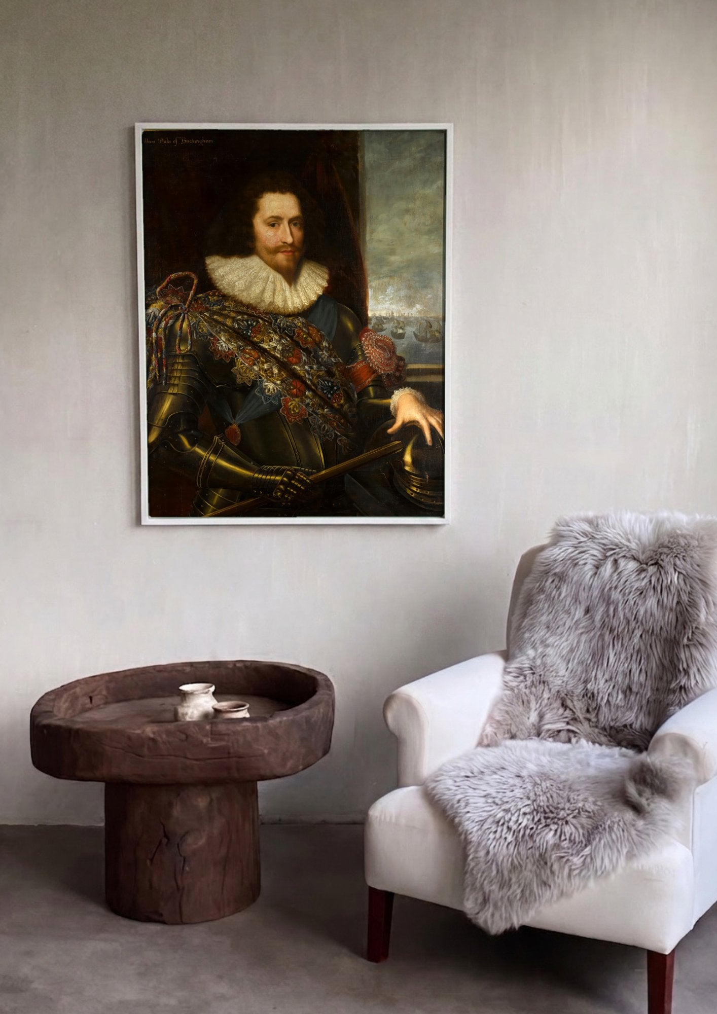 Quadro Decorativo Duque de Buckingham - Daniël Mijtens em ambiente decorado