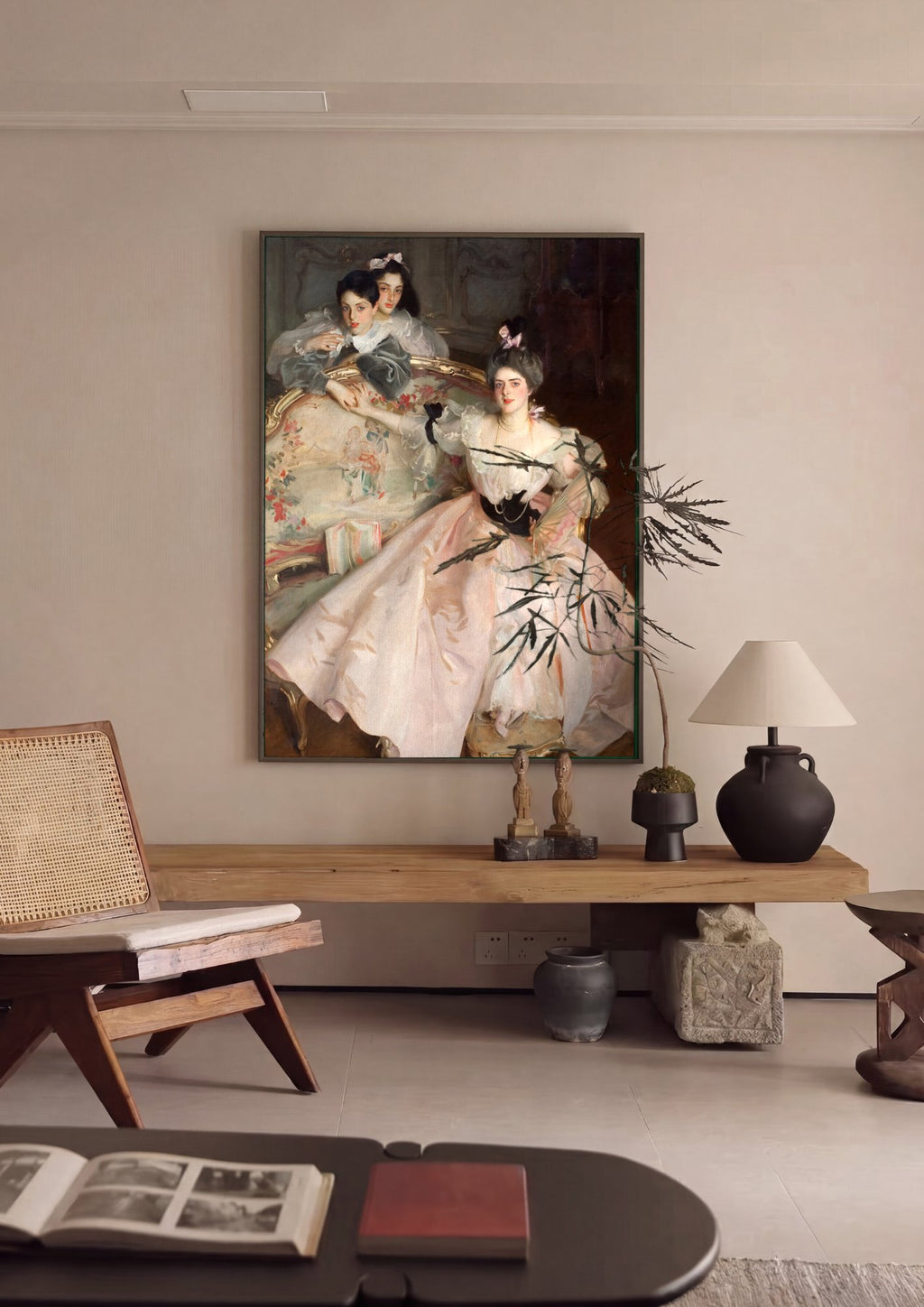 Quadro Decorativo As Filhas de Edward Darley Boit - John Singer Sargent em ambiente decorado