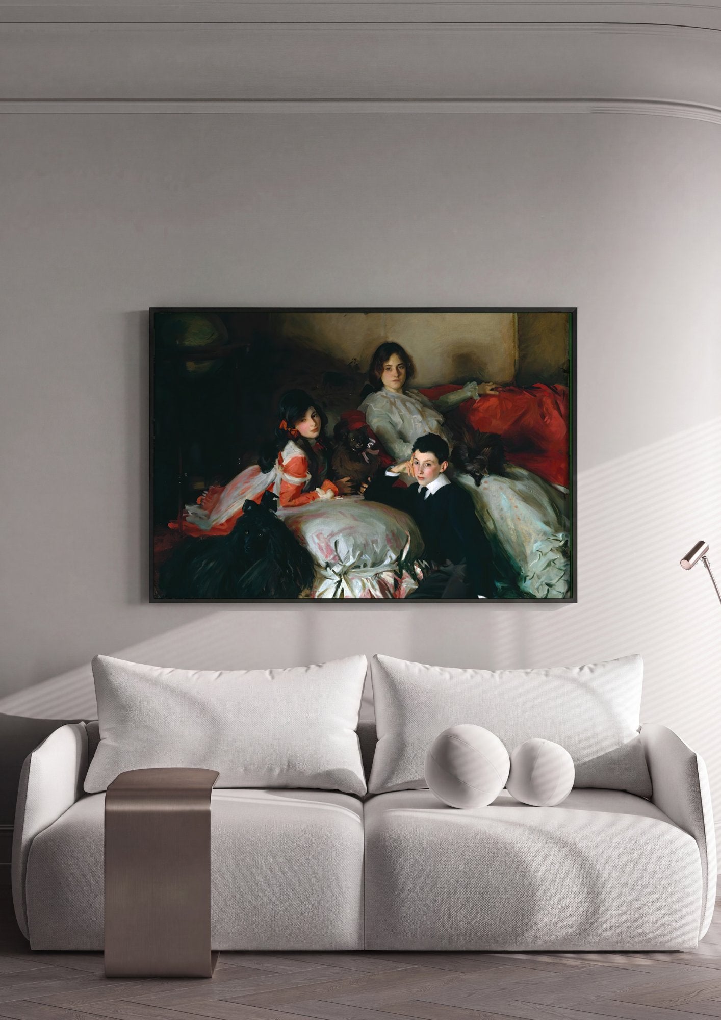 Quadro Decorativo As Filhas de Edward Darley Boit - John Singer Sargent em ambiente decorado