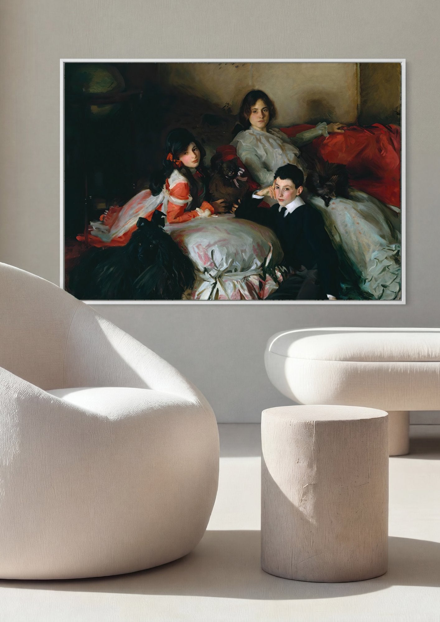 Quadro Decorativo As Filhas de Edward Darley Boit - John Singer Sargent em ambiente decorado
