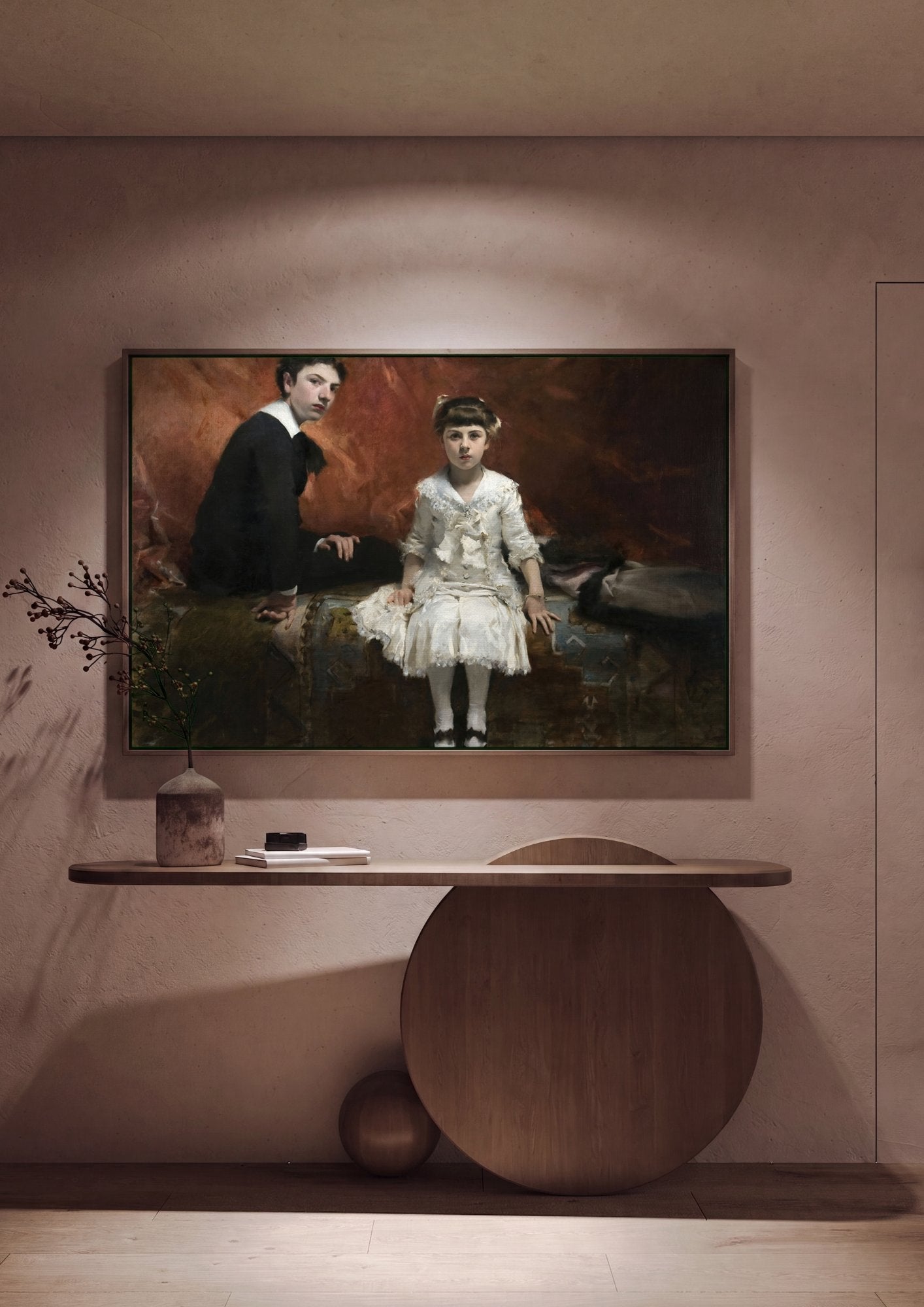 Quadro Decorativo 'As Filhas de Edward Darley Boit' - Sargent em ambiente decorado