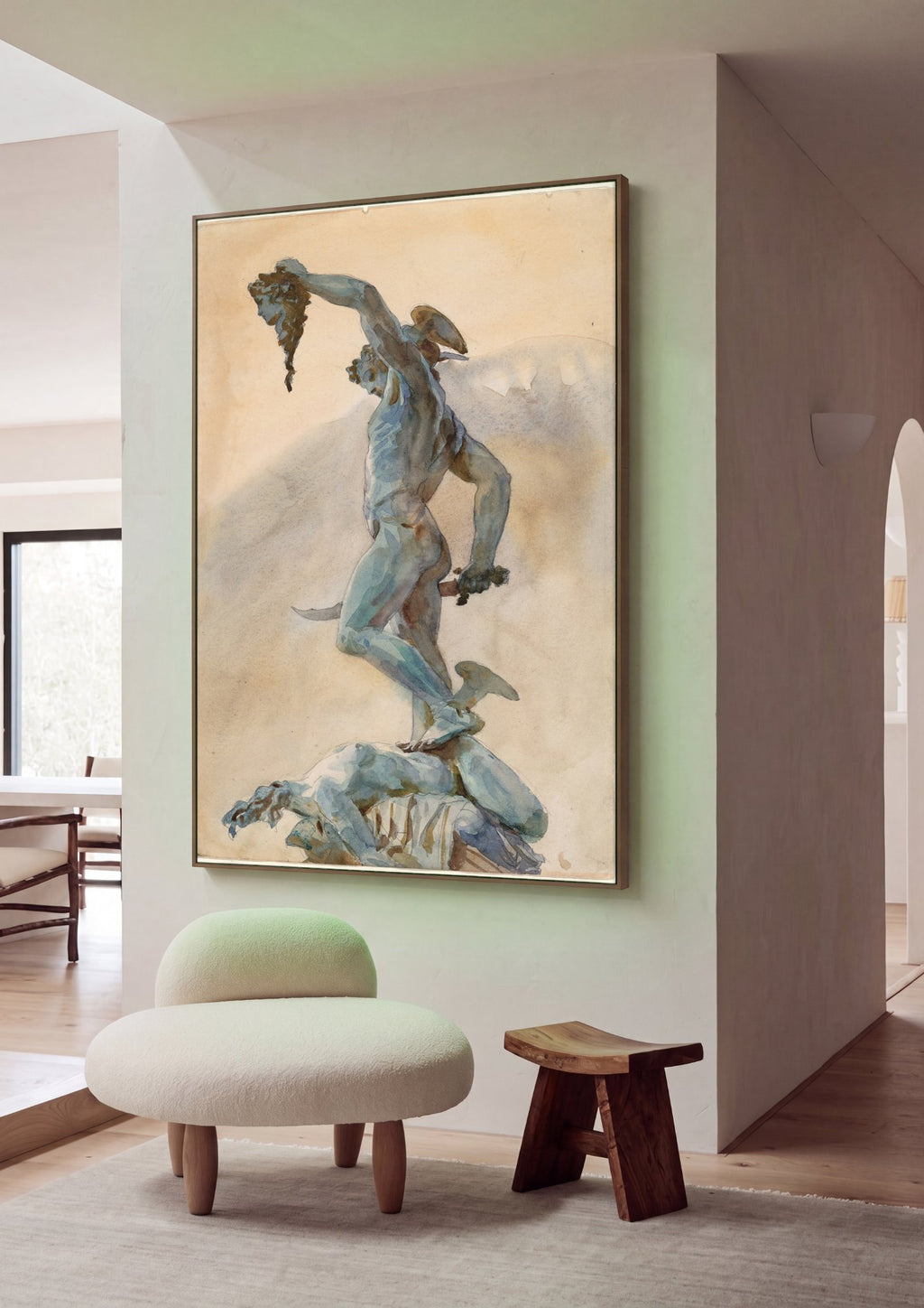 Quadro Decorativo Perseu com a Cabeça da Medusa - John Singer Sargent em ambiente decorado