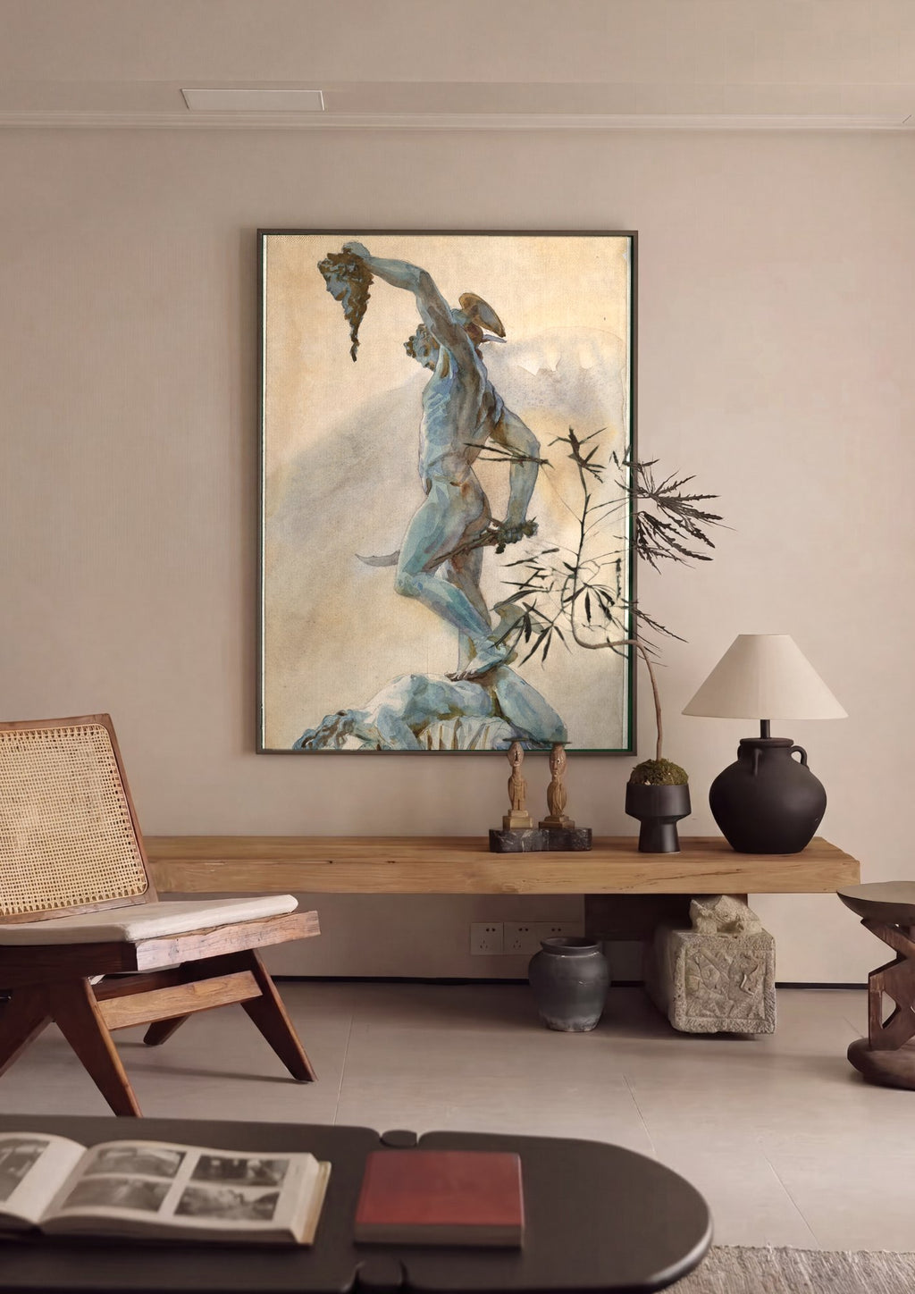 Quadro Decorativo Perseu com a Cabeça da Medusa - John Singer Sargent em ambiente decorado