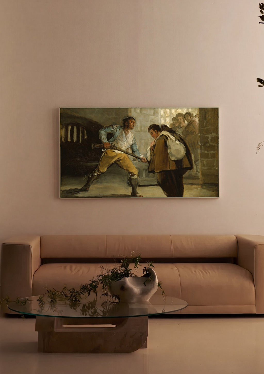 Quadro Decorativo A Prisão - Francisco de Goya em ambiente decorado
