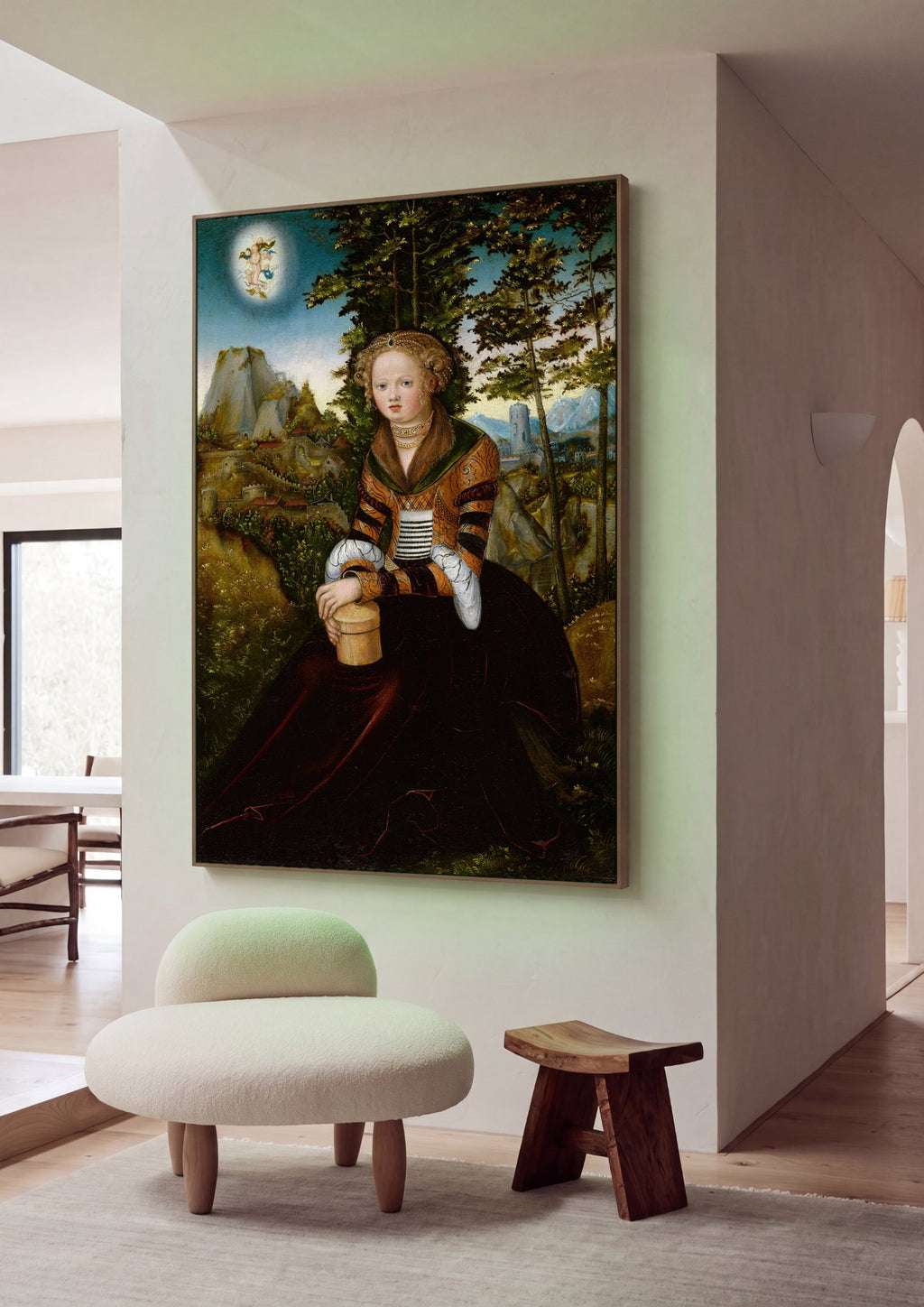 Quadro Decorativo Salomé com a Cabeça de João Batista - Cranach em ambiente decorado