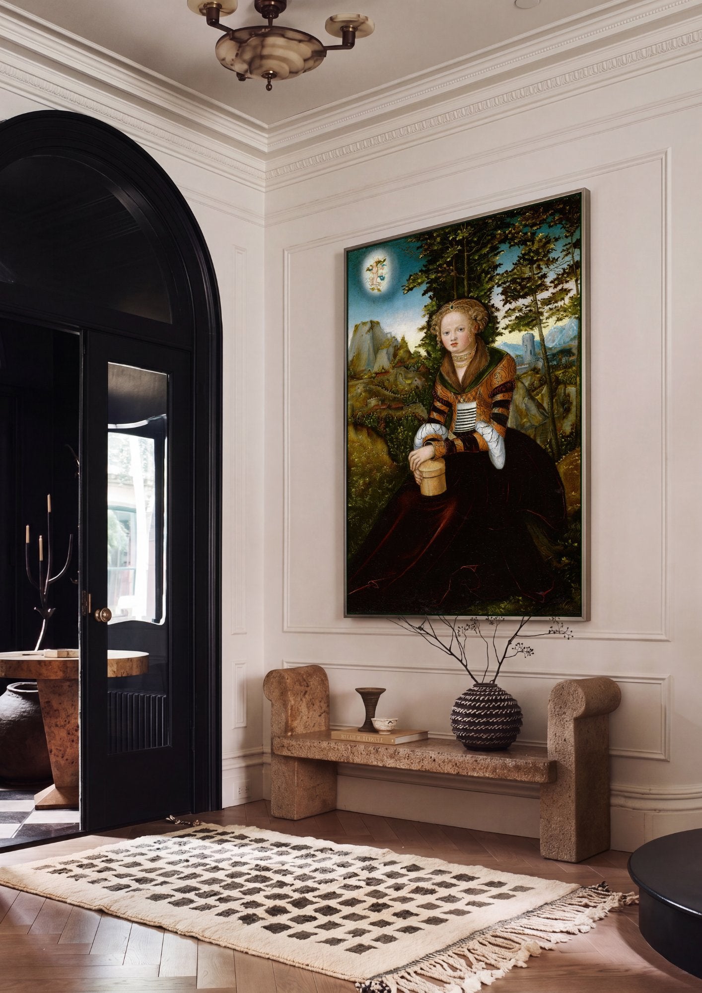 Quadro Decorativo Salomé com a Cabeça de João Batista - Cranach em ambiente decorado