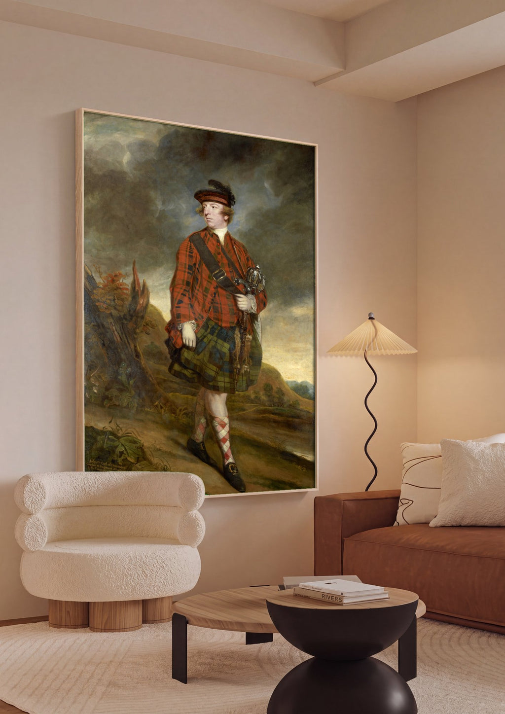 Quadro Decorativo John Murray, 4º Conde de Dunmore - Reynolds em ambiente decorado