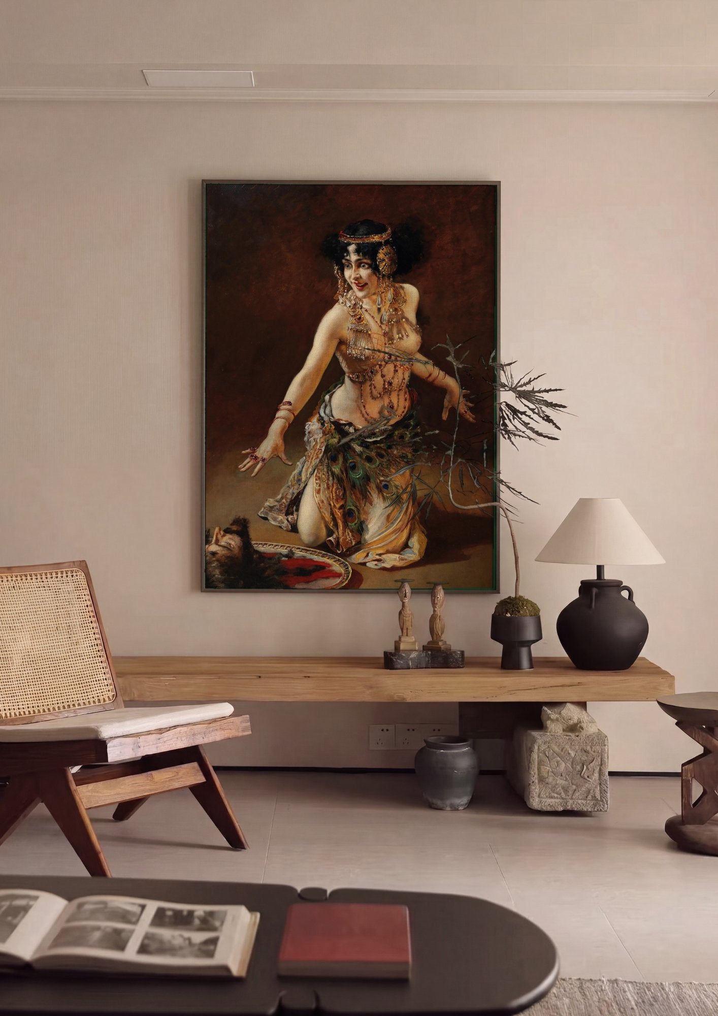 Quadro Decorativo Salomé com a Cabeça de João Batista - Schmutzler em ambiente decorado