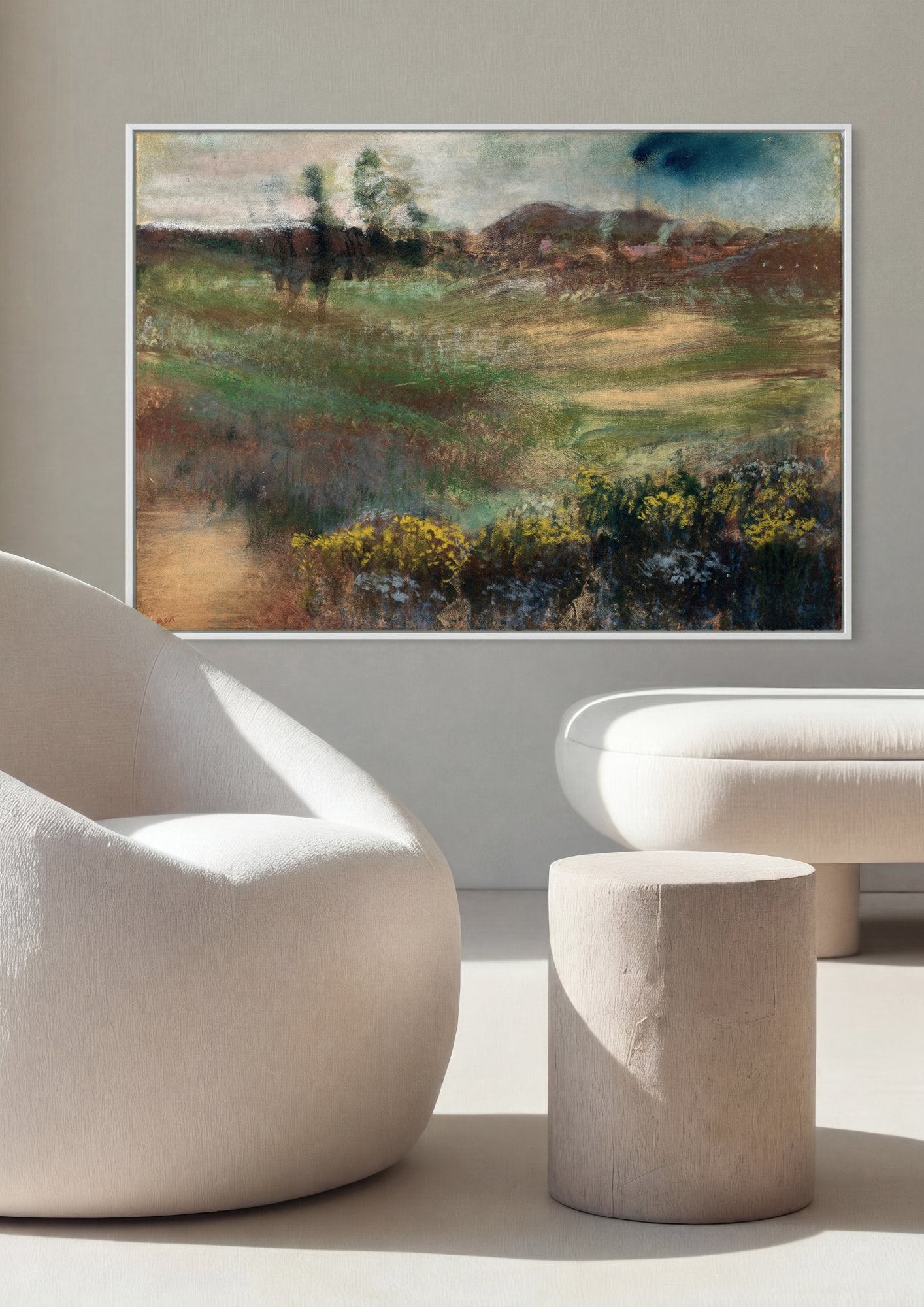 Quadro Decorativo Paisagem com Nuvens - Degas em ambiente decorado