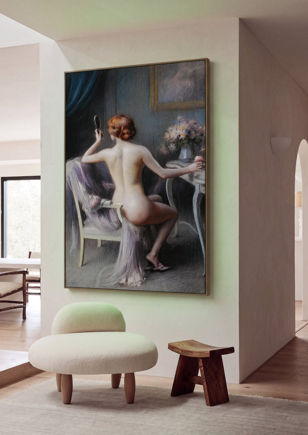 Quadro Decorativo A Toilette de Vênus - Delphin Enjolras em ambiente decorado