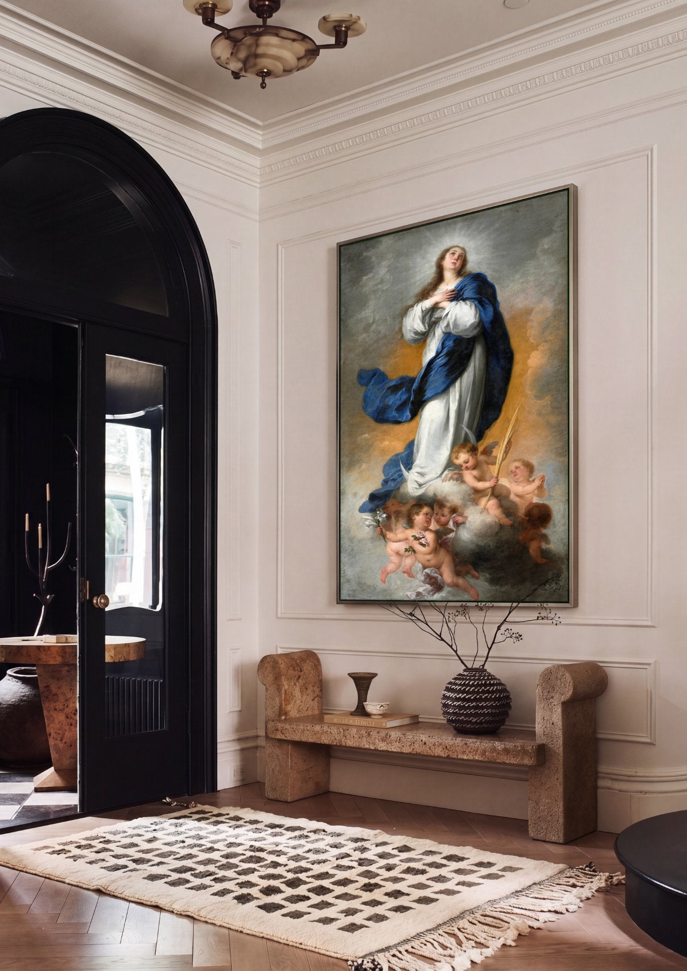 Quadro Decorativo Imaculada Conceição de Soult - Murillo em ambiente decorado
