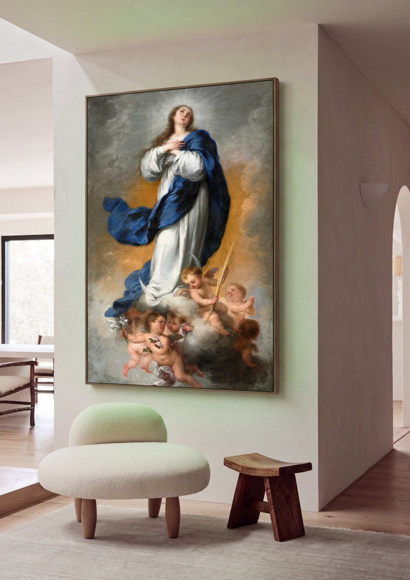 Quadro Decorativo Imaculada Conceição de Soult - Murillo em ambiente decorado