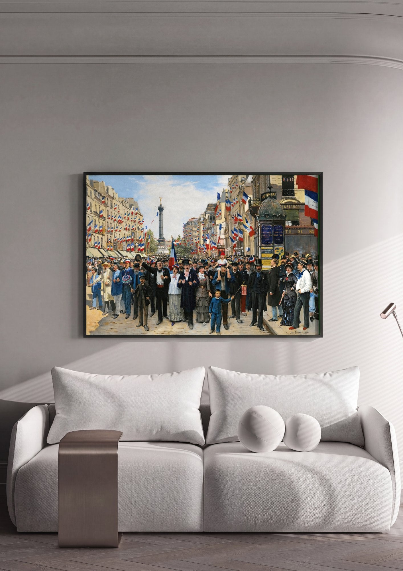 Quadro Decorativo A Celebração de 14 de Julho - Jean Béraud em ambiente decorado