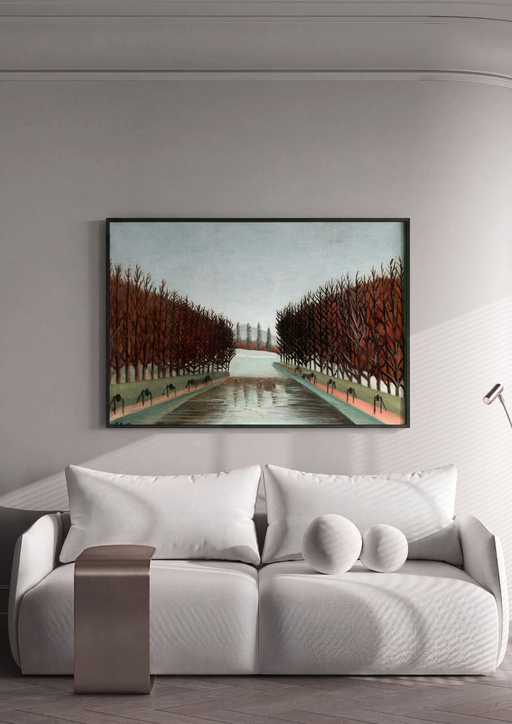 Quadro Decorativo A Avenida no Parque de Saint-Cloud - Henri Rousseau em ambiente decorado