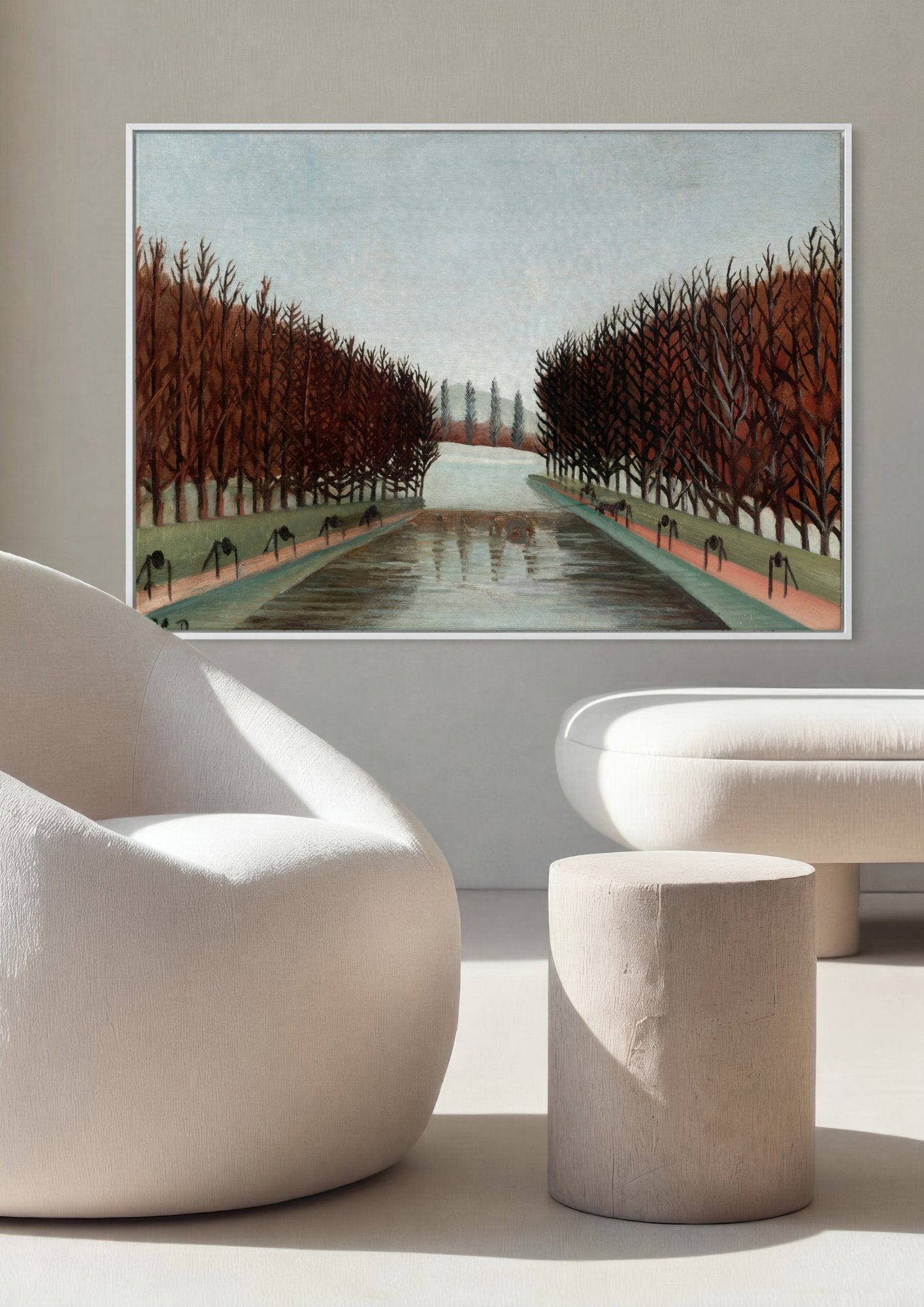 Quadro Decorativo A Avenida no Parque de Saint-Cloud - Henri Rousseau em ambiente decorado